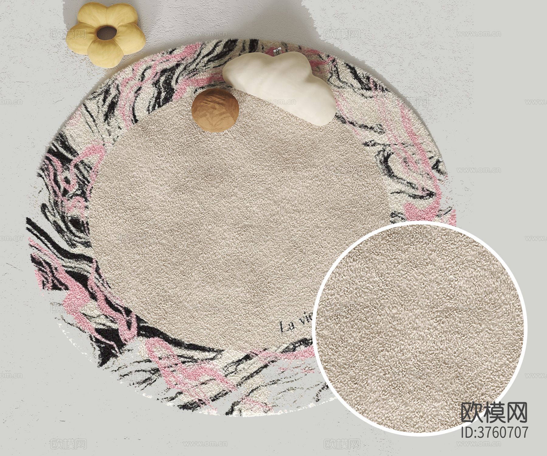 圆形地毯材质下载