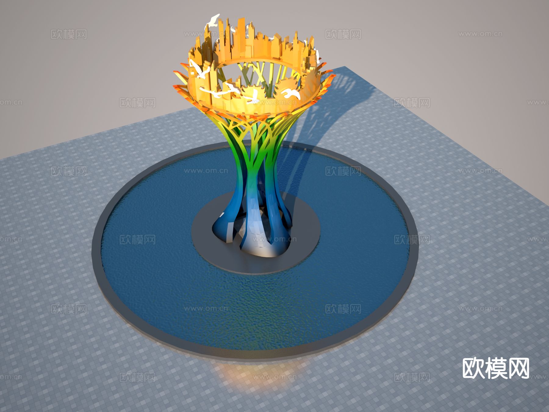 森林重庆雕塑 广场雕塑3d模型