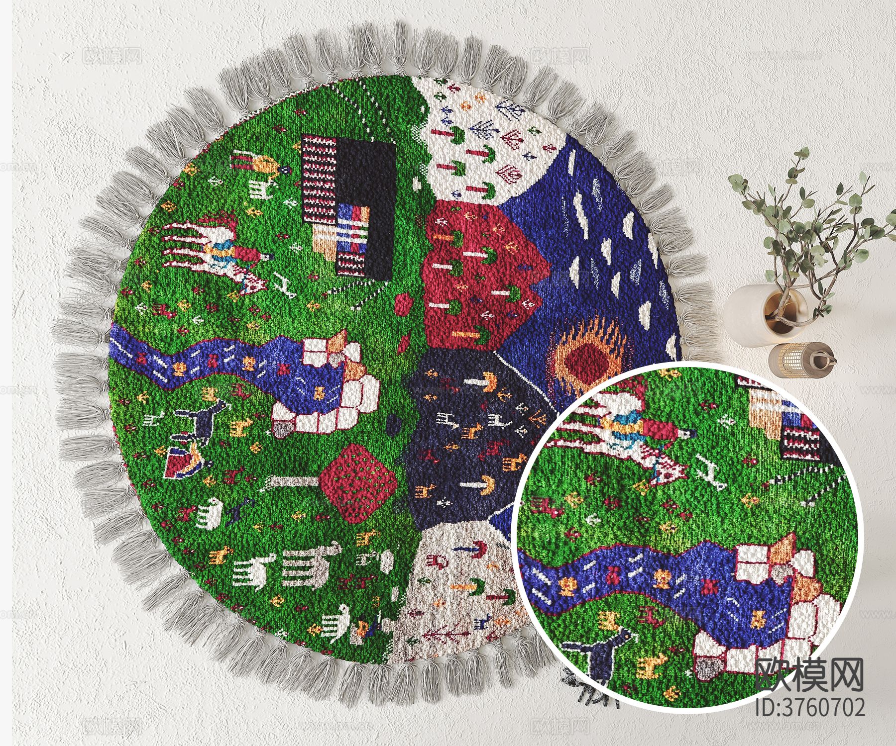 圆形地毯材质下载