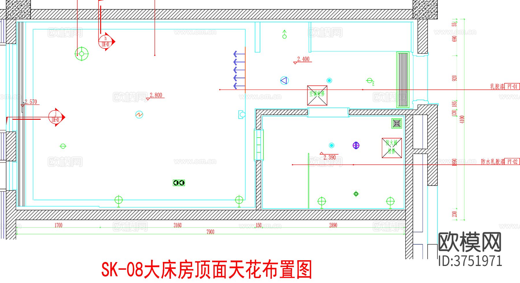 酒店客房 酒店房间 客房平面图 房间平面布局 客房cad平面图