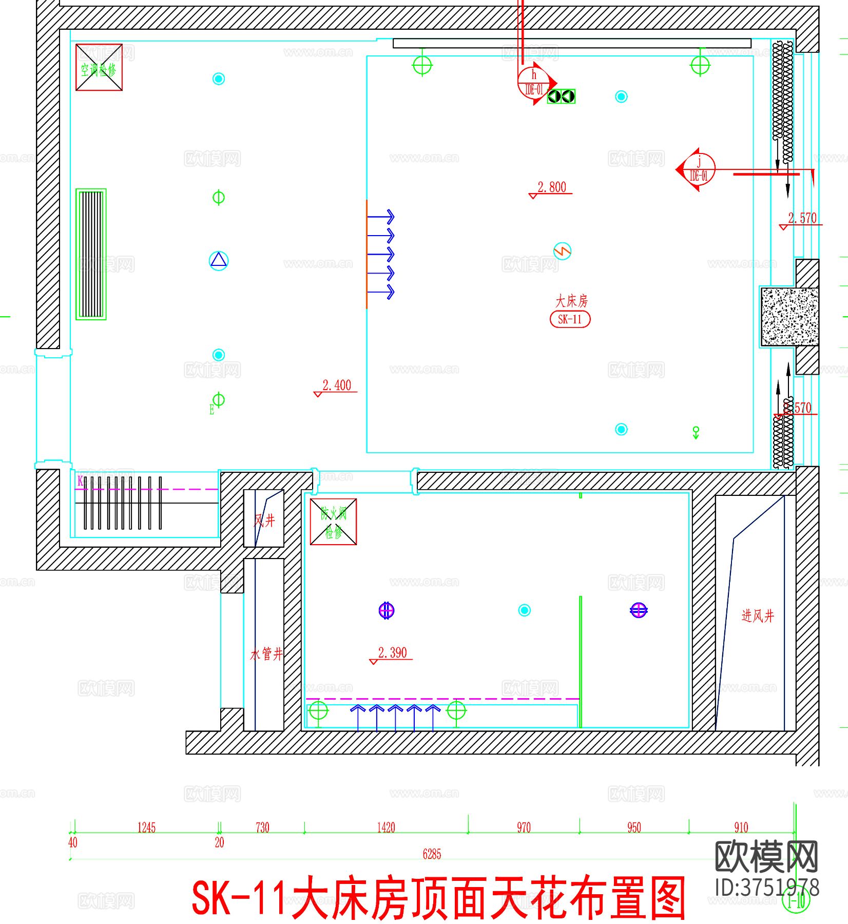 酒店客房 酒店房间 客房平面图 房间平面布局 客房cad平面图