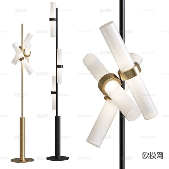 轻奢落地灯3d模型下载