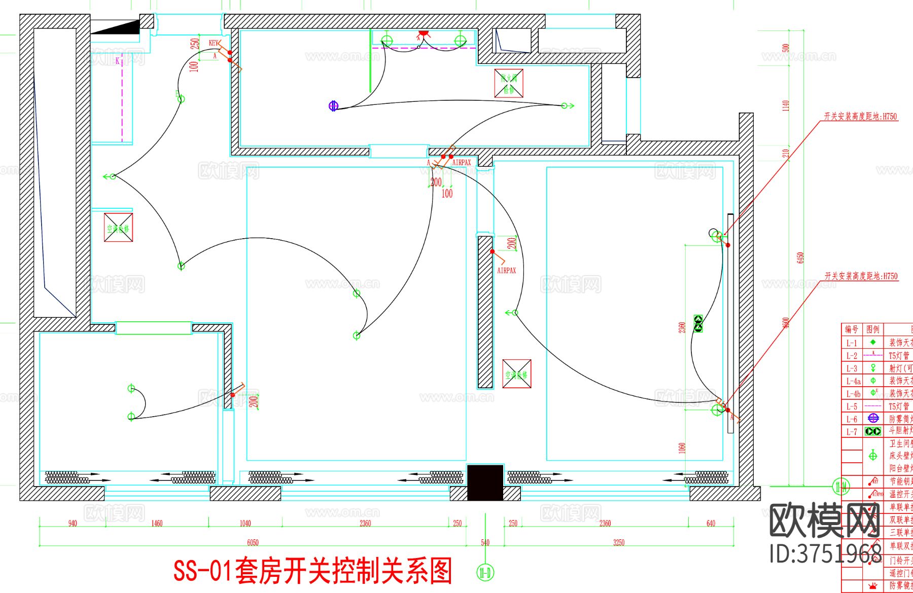 酒店客房 酒店房间 客房平面图 房间平面布局 客房cad平面图下载（渲染图5）
