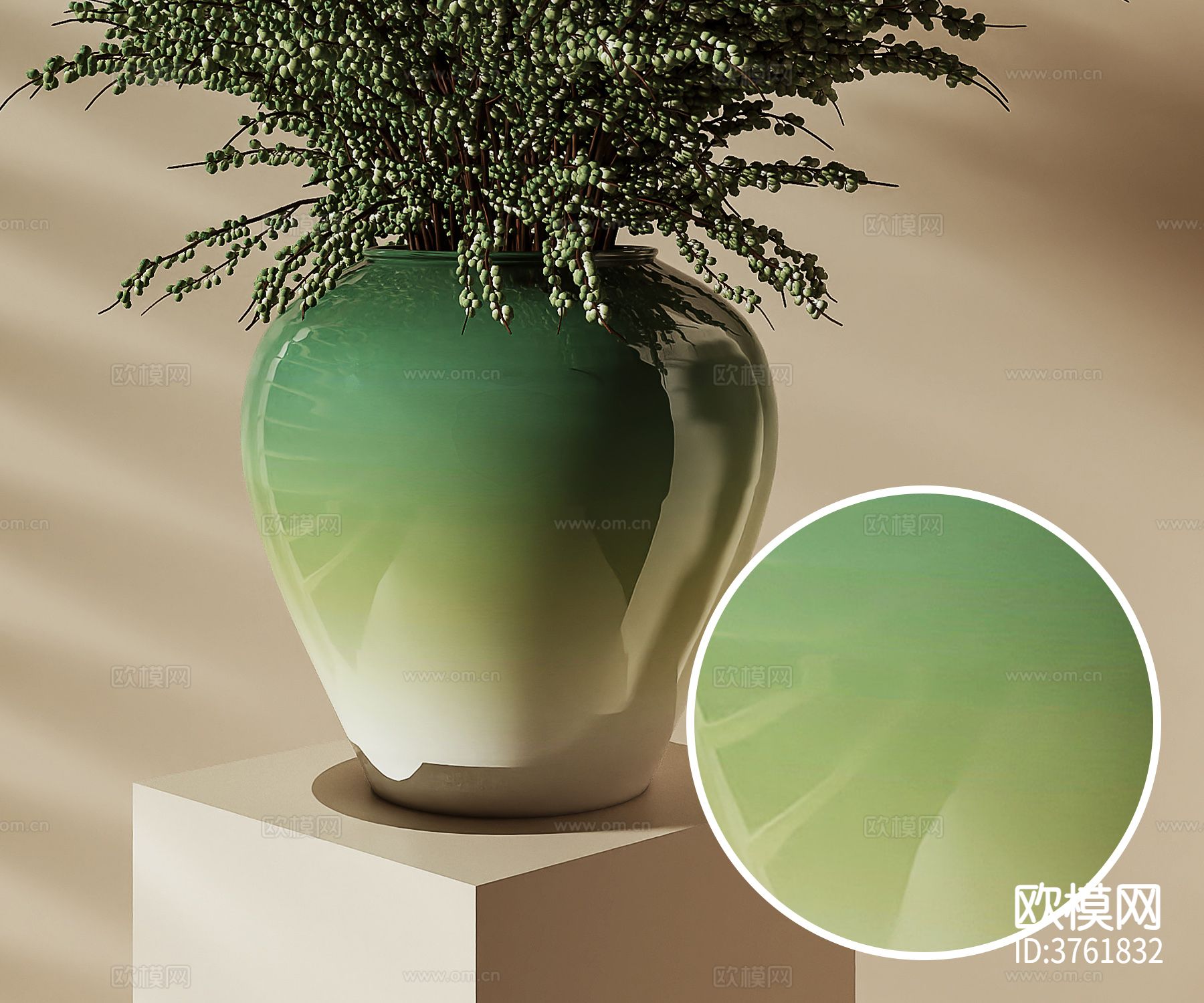 陶罐 高光陶瓷材质下载