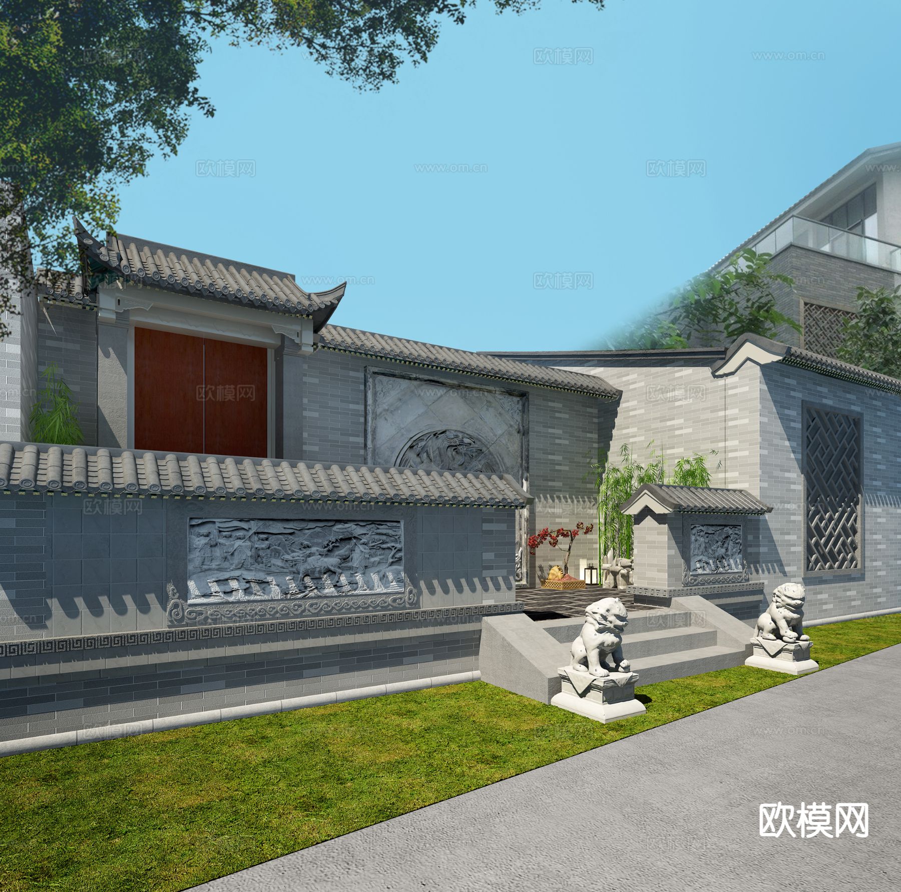 中式民俗古建 古建筑3d模型