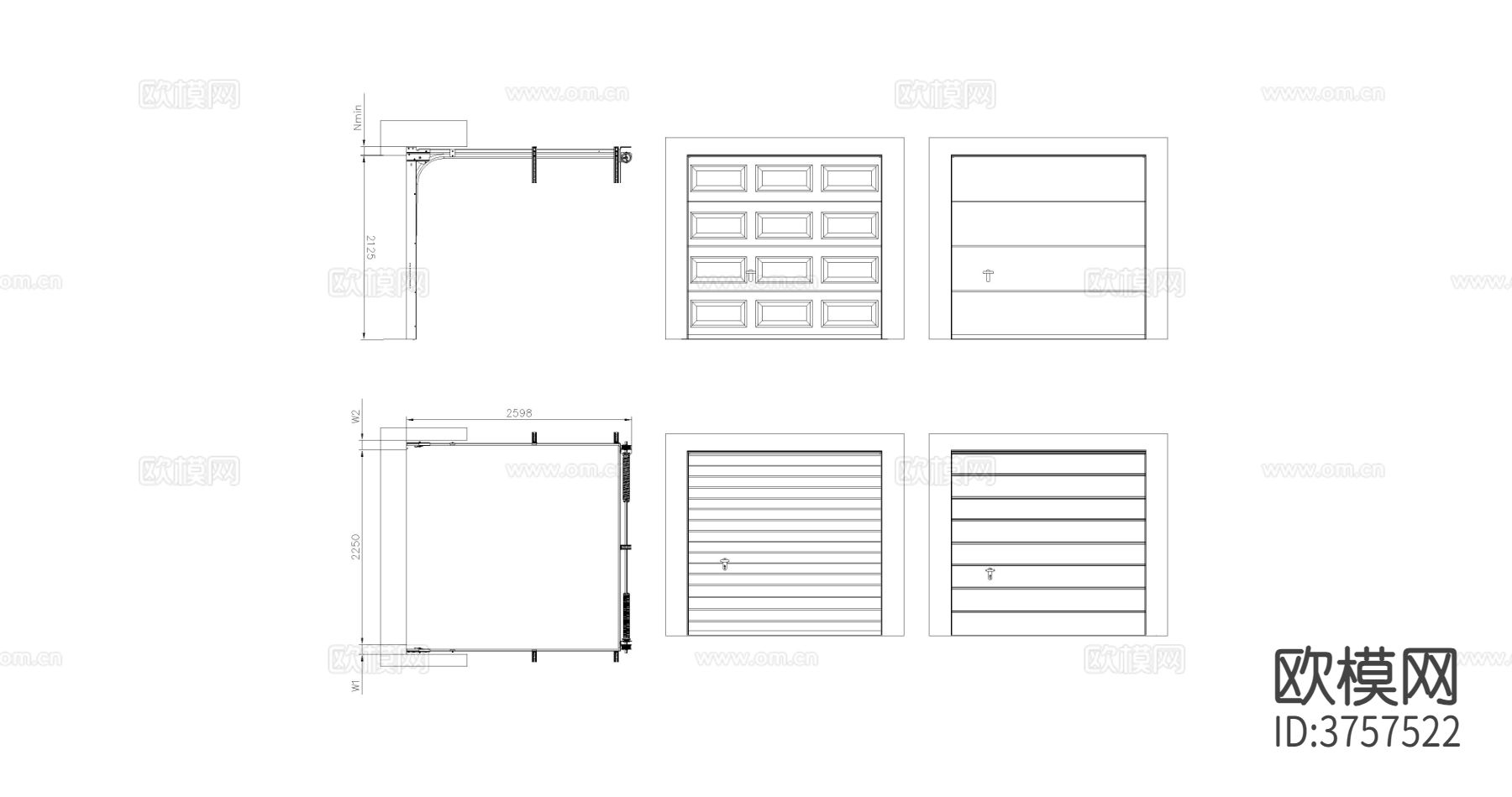 车库门 卷帘门CAD图块下载