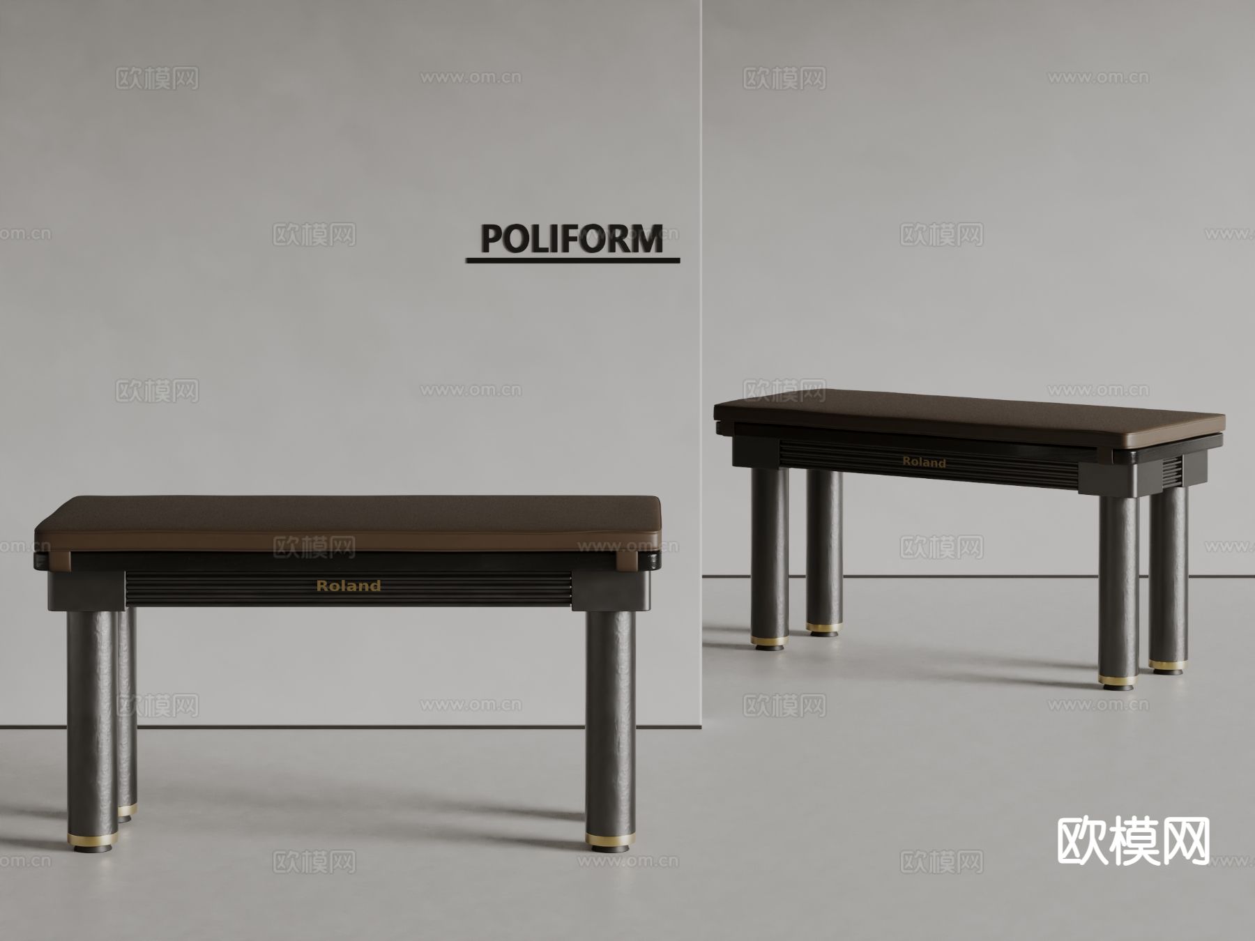 poliform 凳子 钢琴凳 沙发凳3d模型