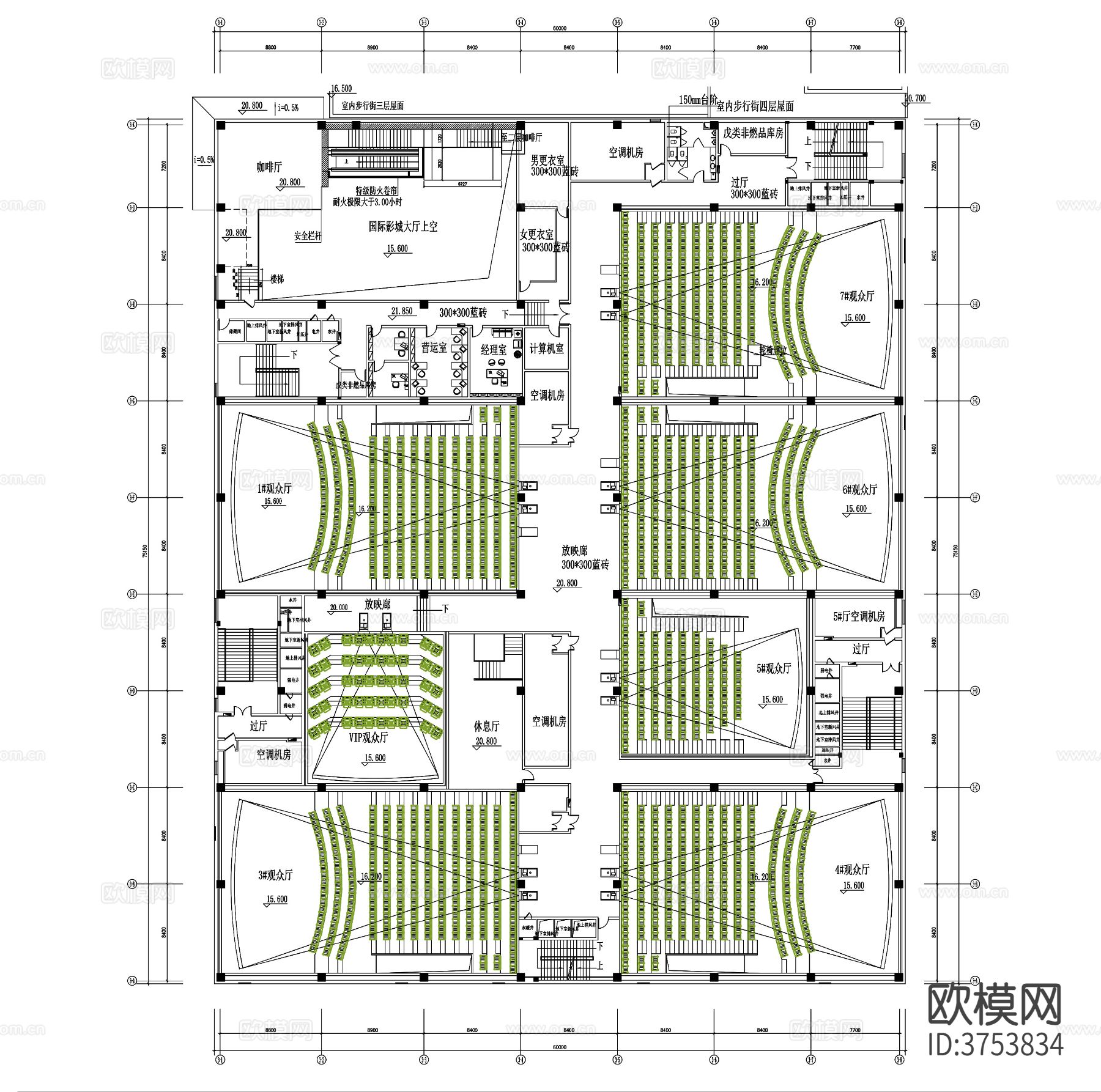 电影院整体cad施工图