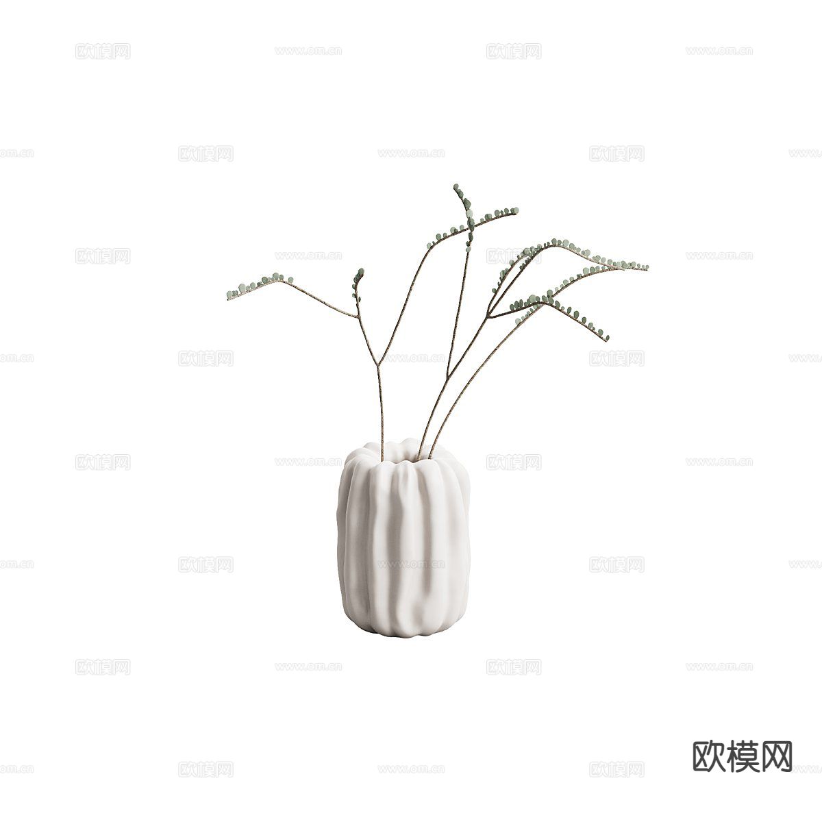 现代花瓶 花卉 鲜花 插花3d模型