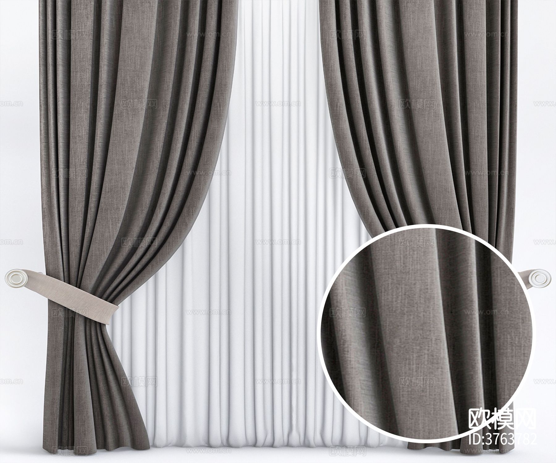 窗帘 亚麻布材质下载