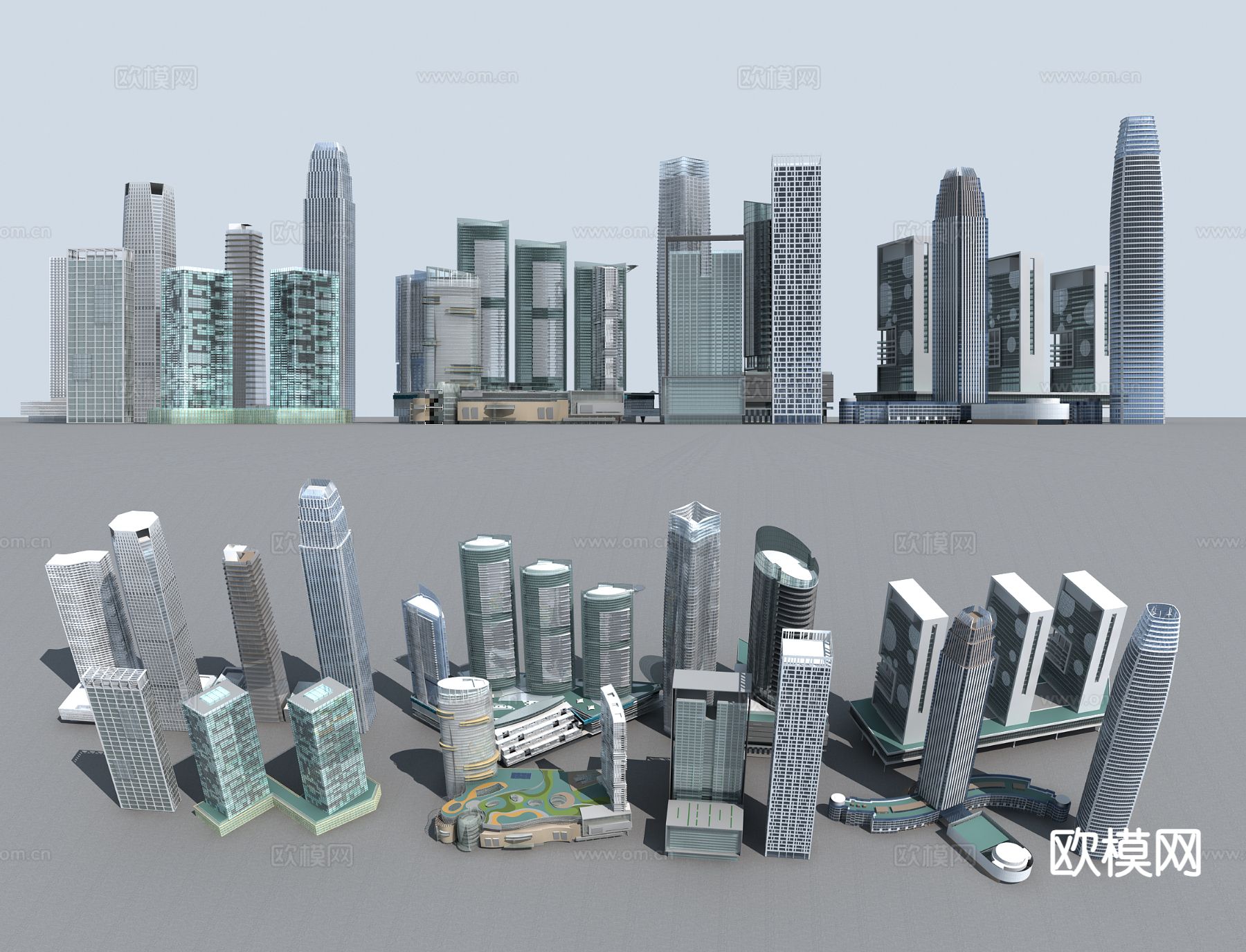 配楼 高层办公楼 写字楼 城市建筑3d模型