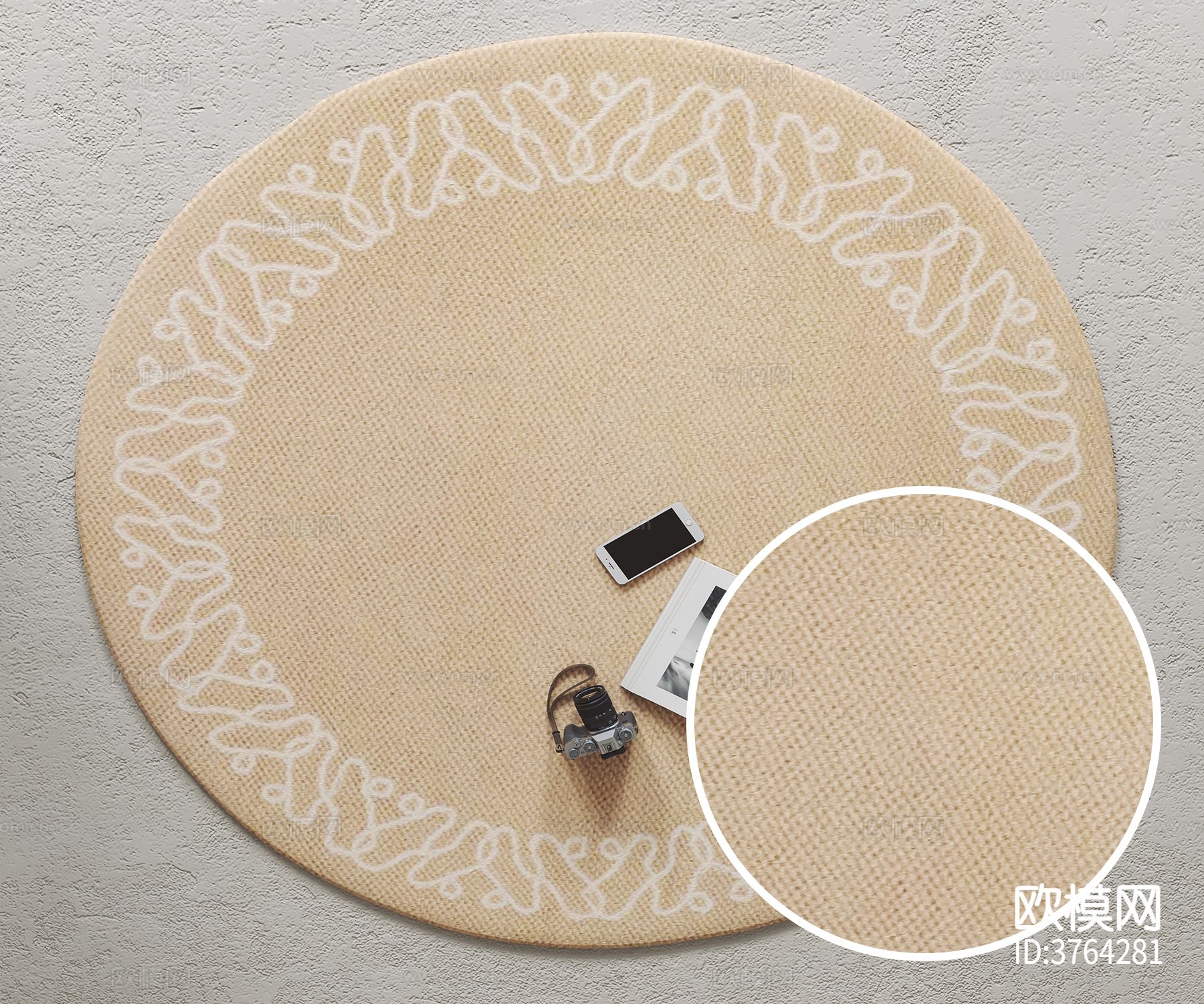 圆形地毯材质下载