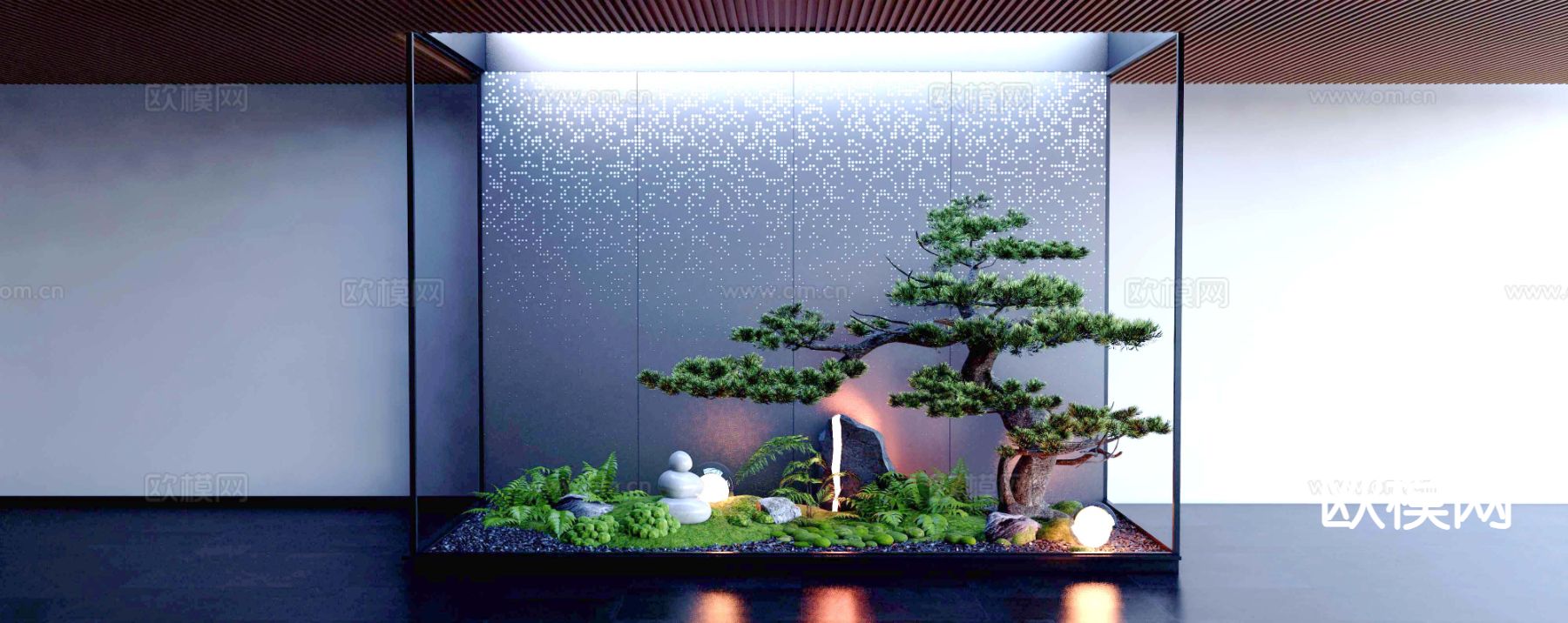 植物堆 景观小品su模型