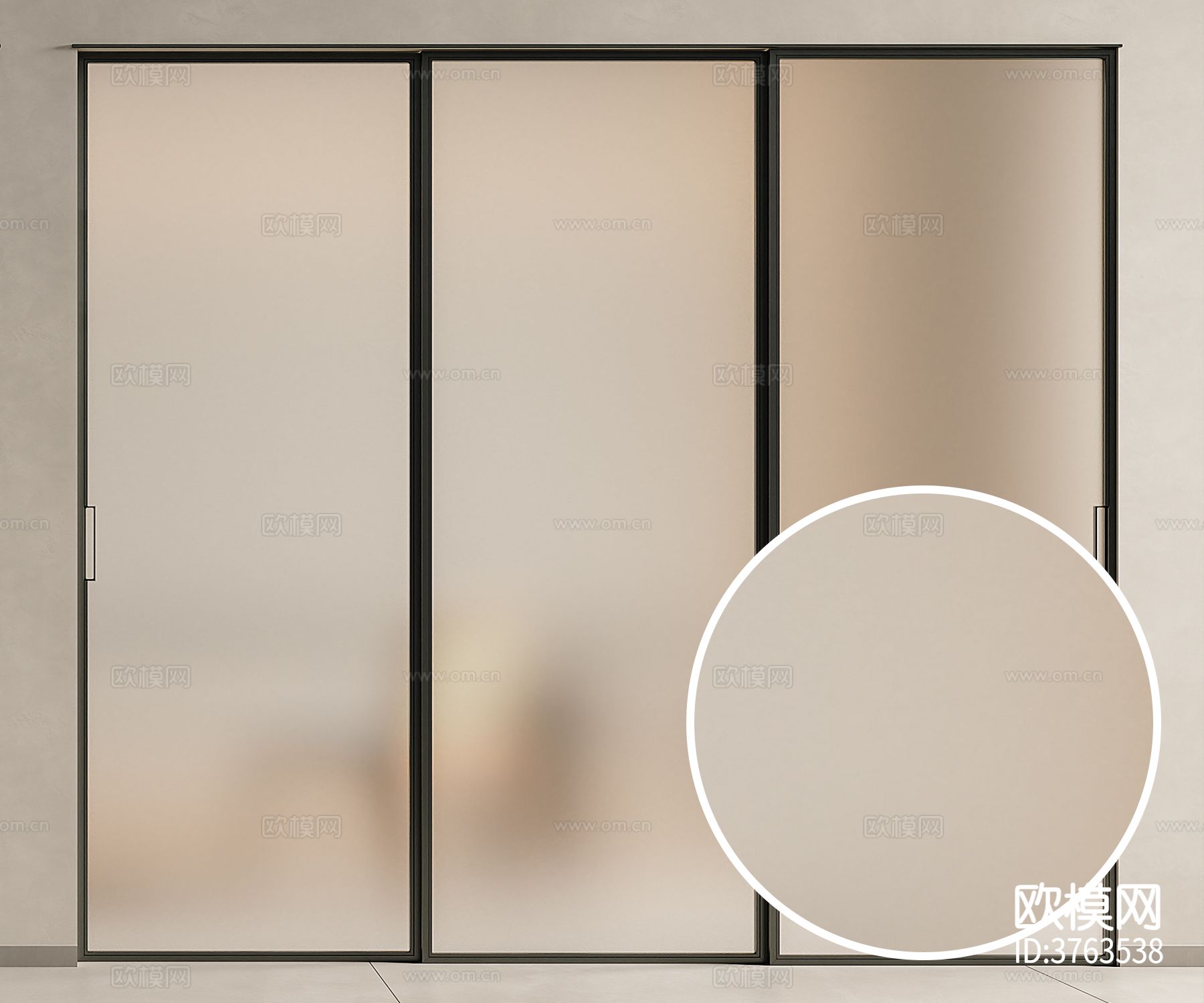 磨砂玻璃门材质下载