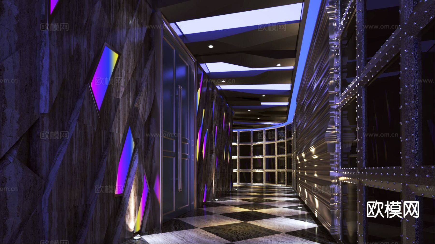 KTV过道 走廊3d模型下载