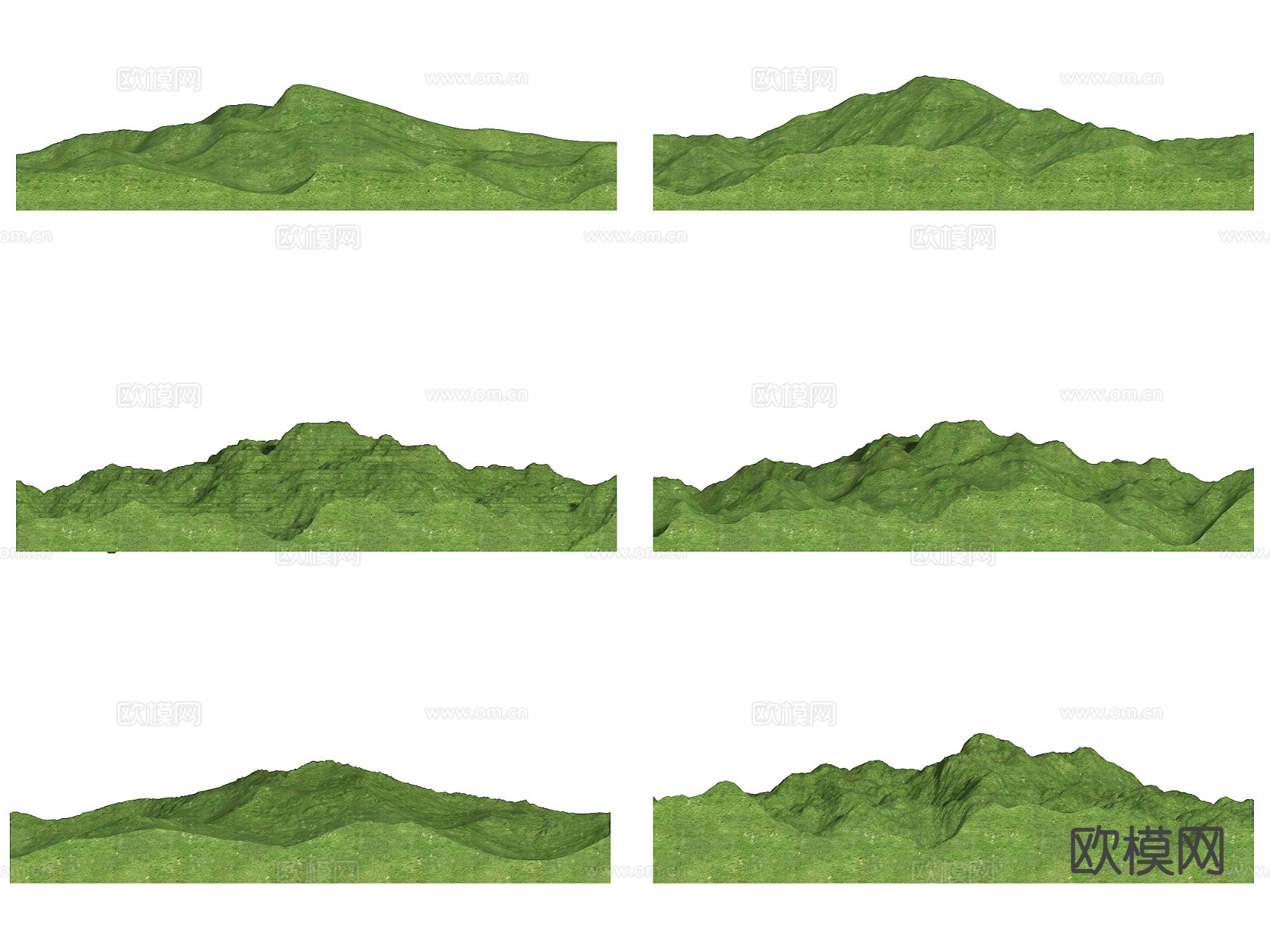 现代群山山脉 山体 山地3d模型