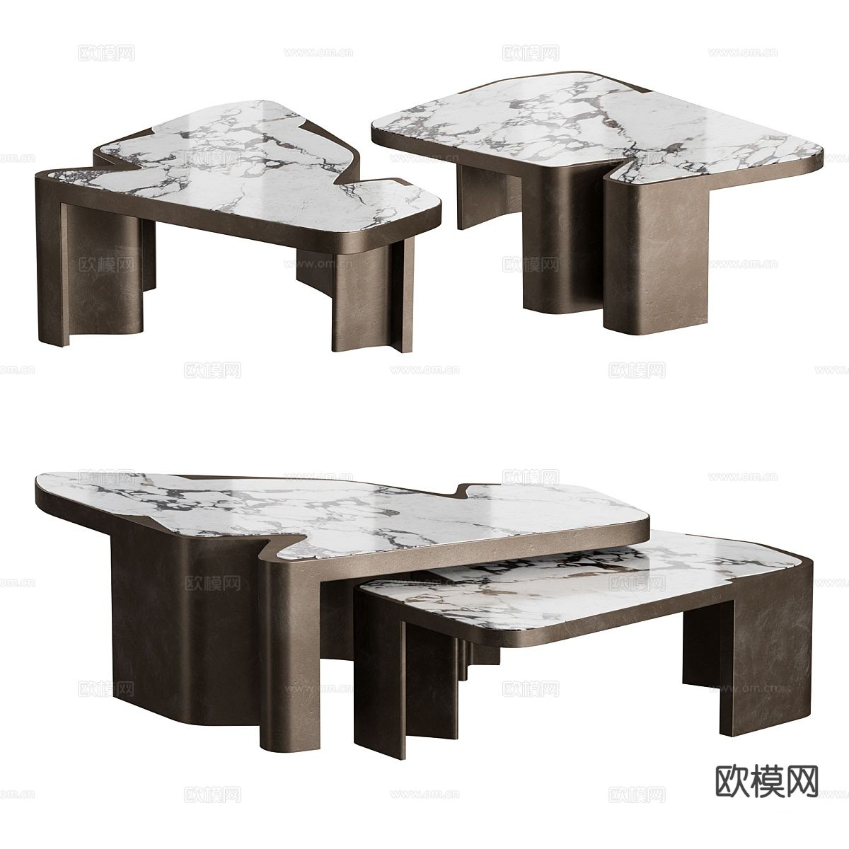 Minotti 意式轻奢茶几3d模型