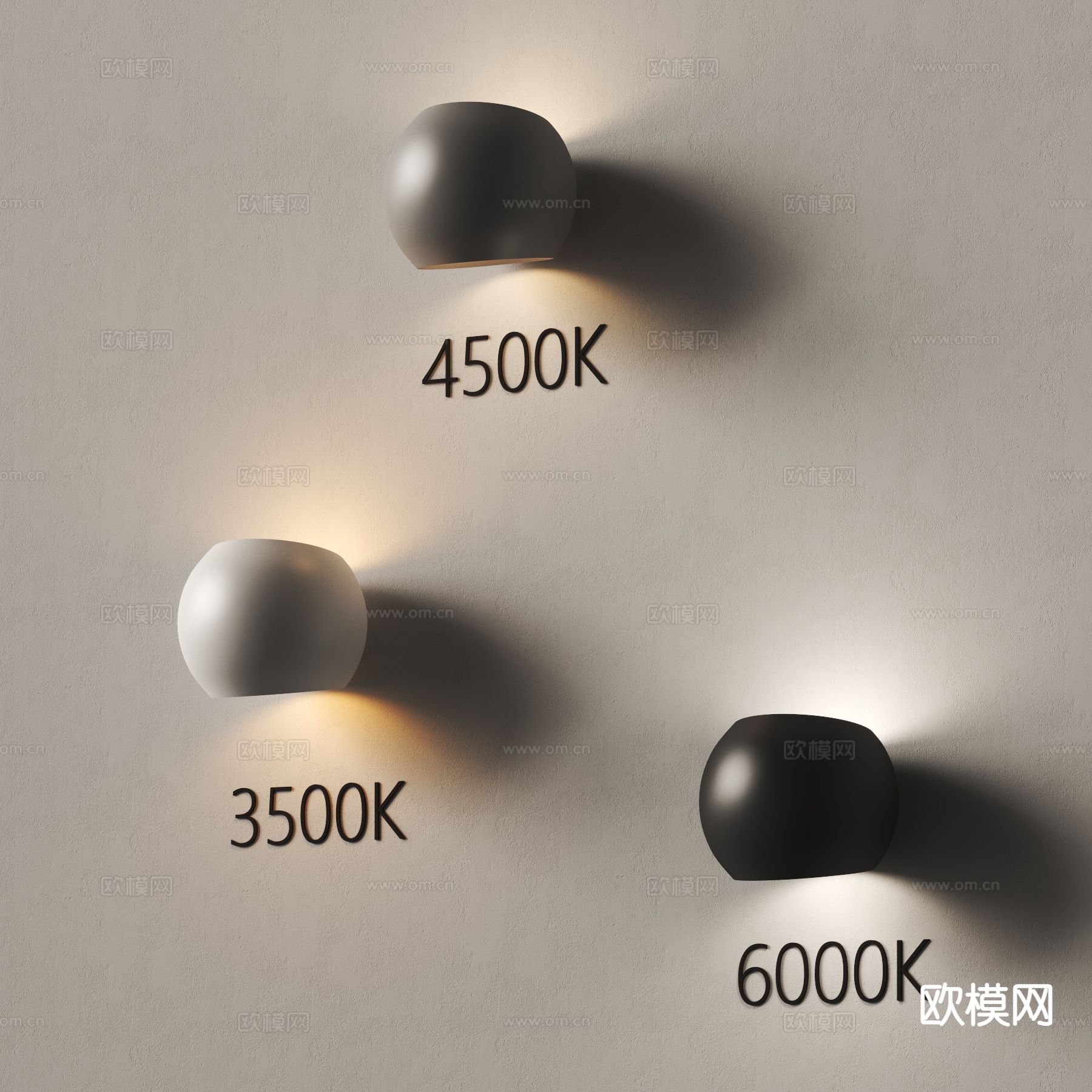 现代壁灯 个性壁灯 石膏壁灯3d模型下载