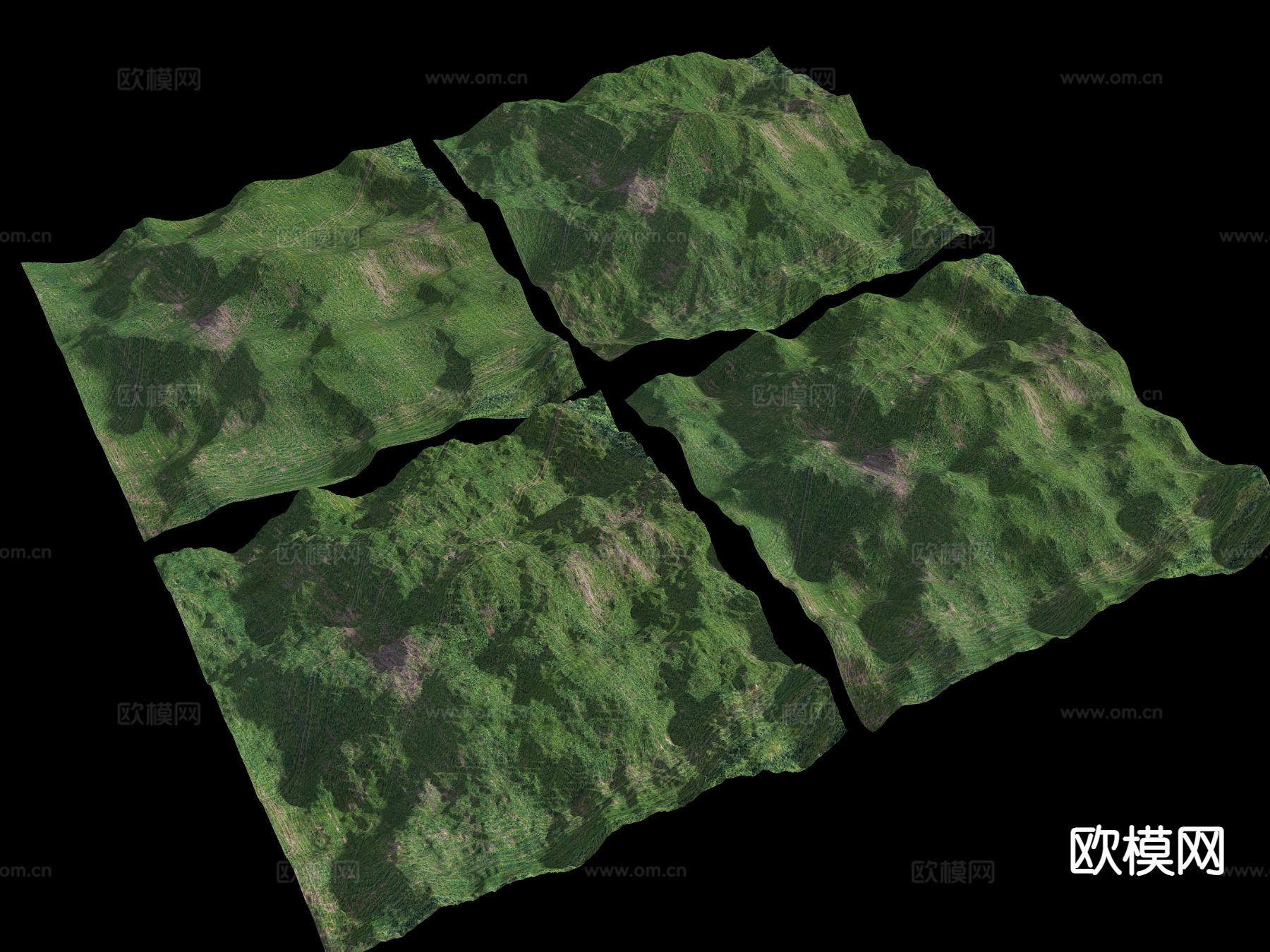 群山山脉 自然山体 山地3d模型