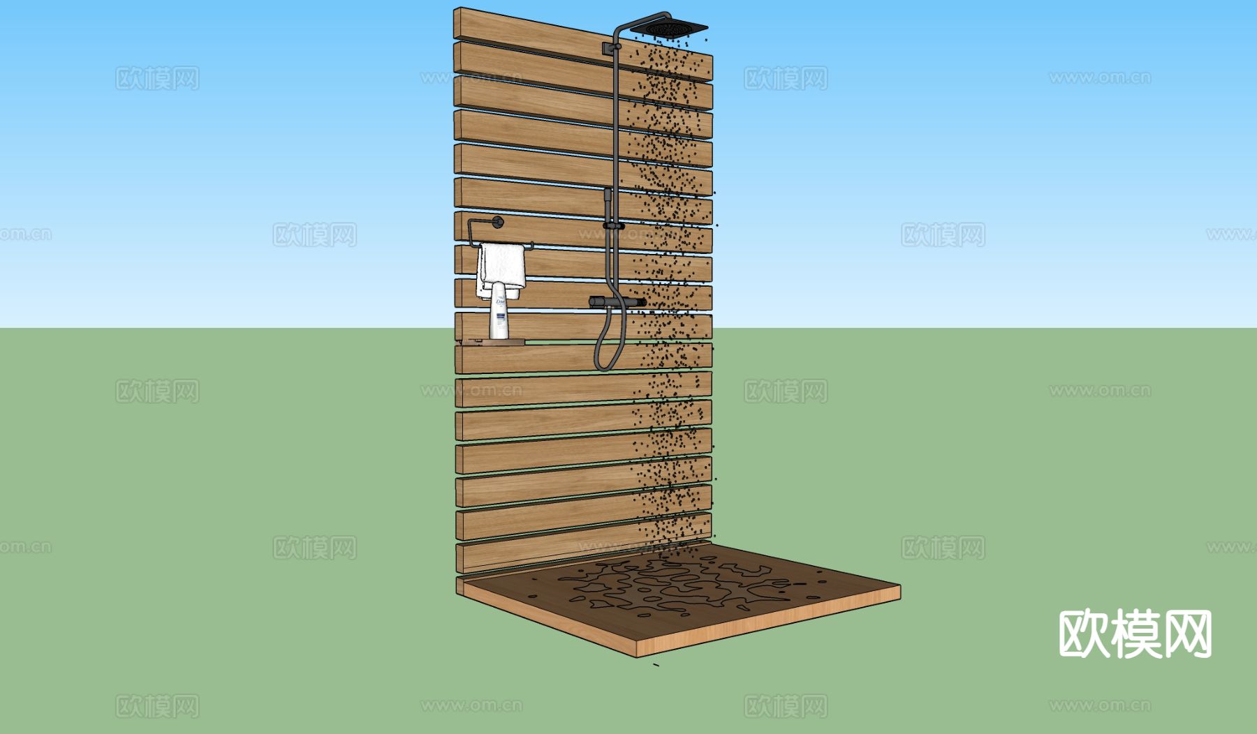 公共淋浴间su模型