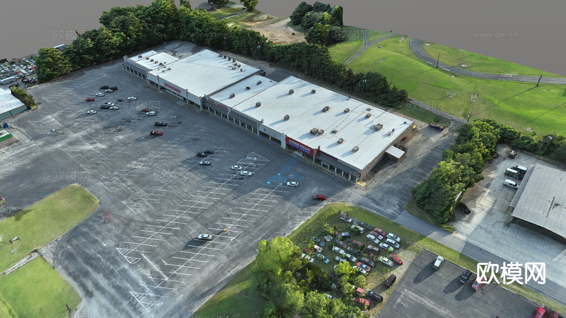 foodland 购物中心 停车场3d模型下载（渲染图1）
