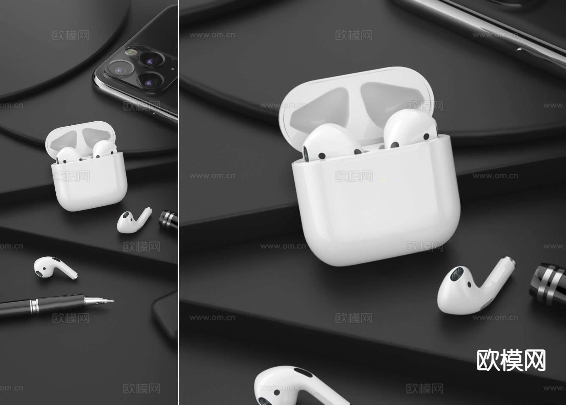 AIRPODS 苹果无线耳机 蓝牙耳机3d模型