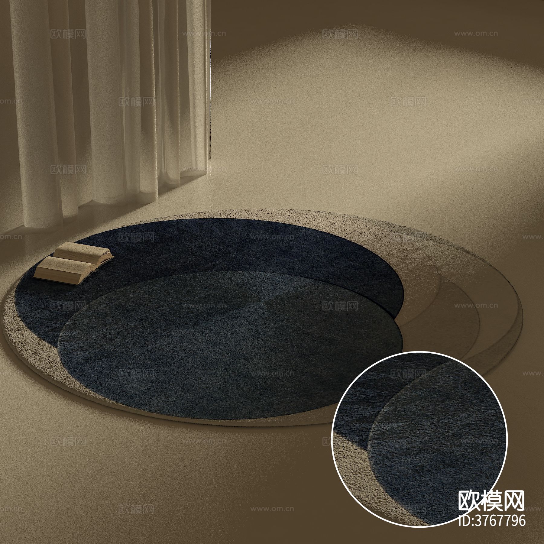 圆形地毯材质下载