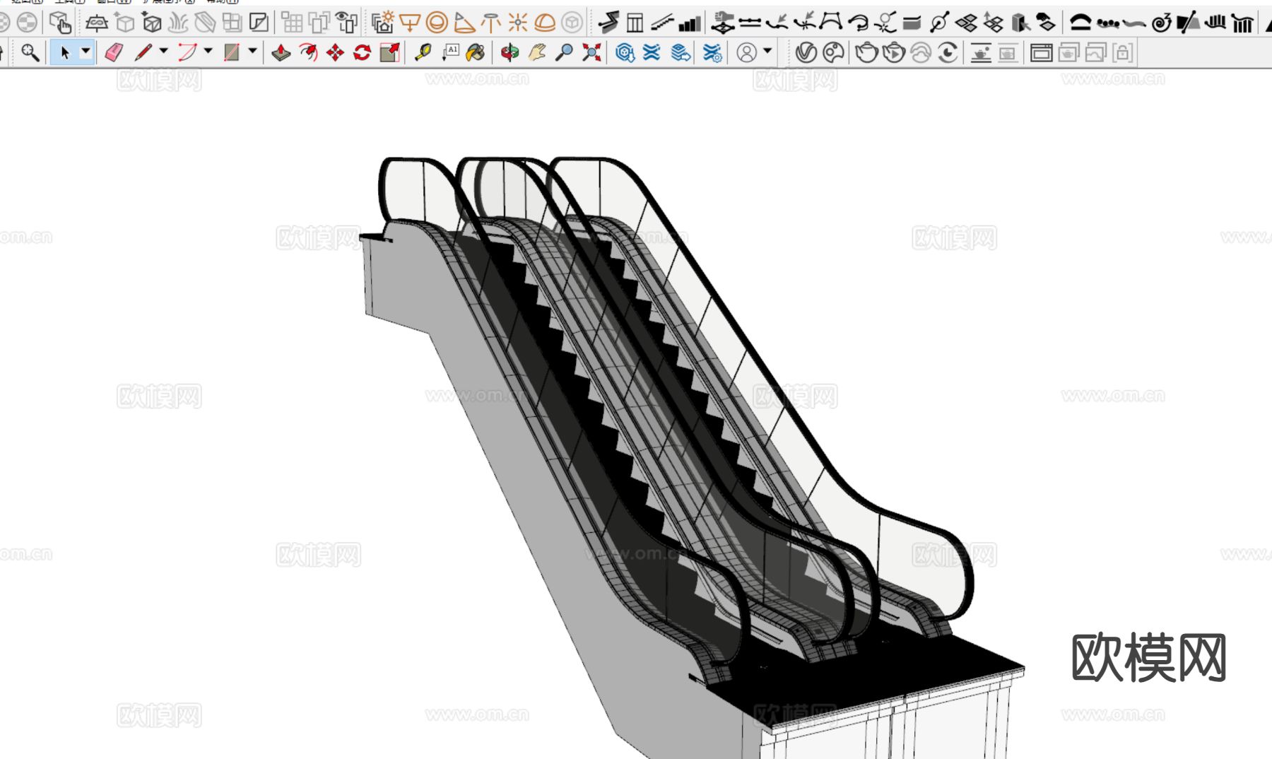 现代扶梯 滚动扶梯su模型