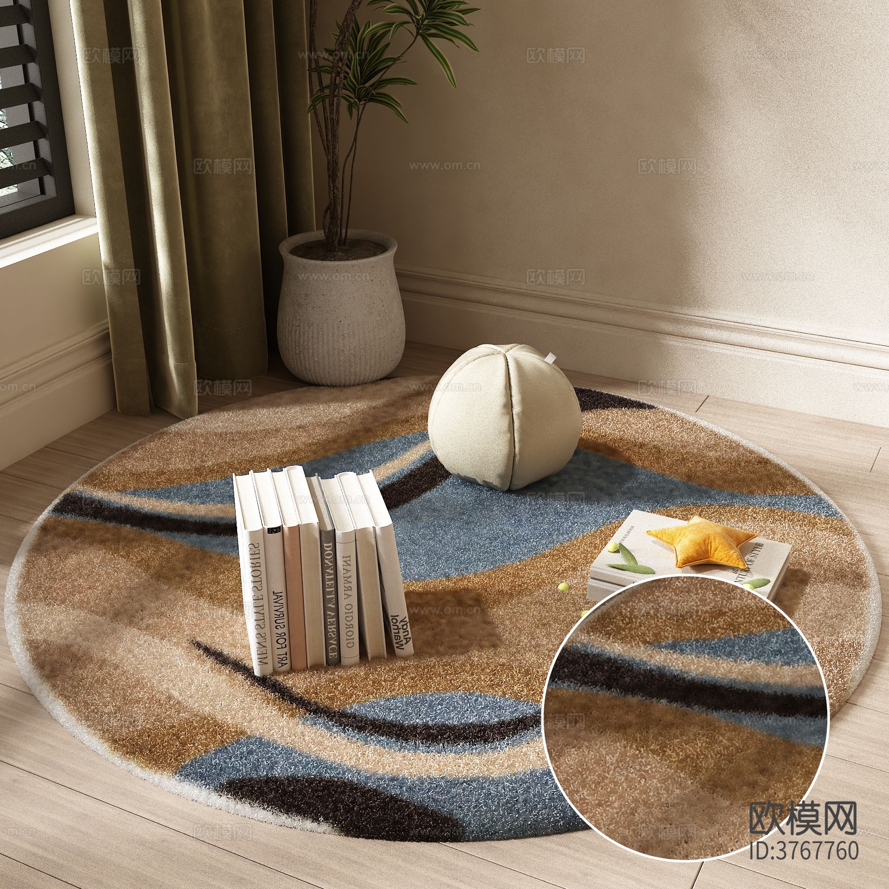 圆形地毯材质下载