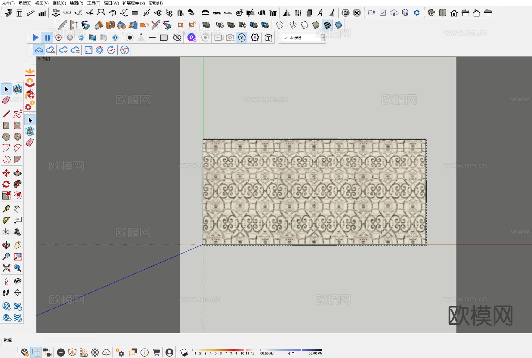现代简约地毯su模型下载（渲染图1）
