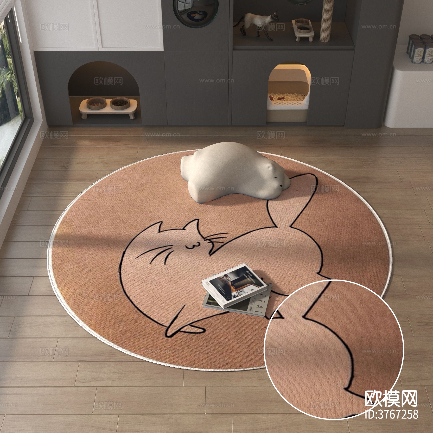 圆形地毯材质下载