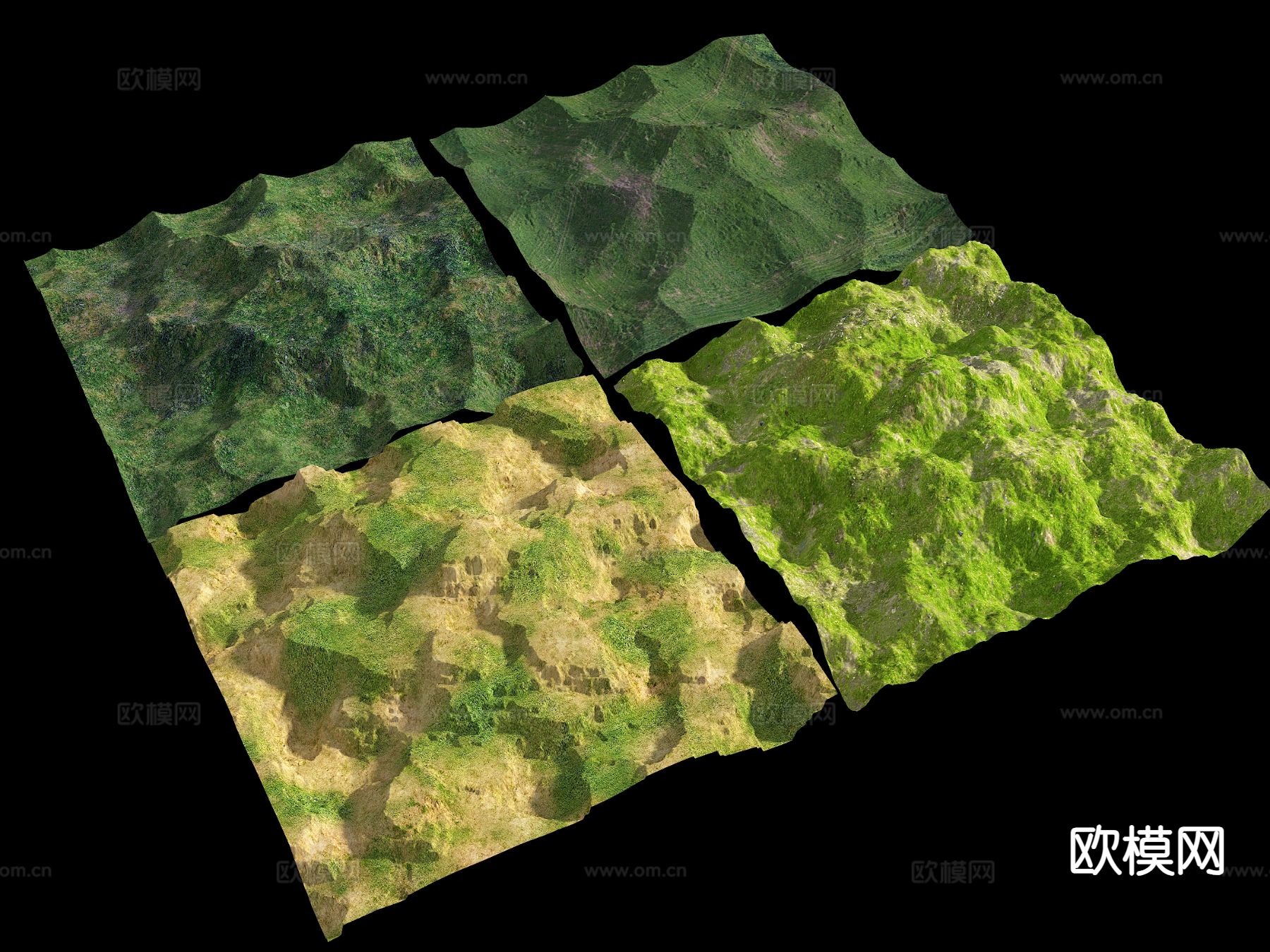 现代群山山脉 山体 山地3d模型