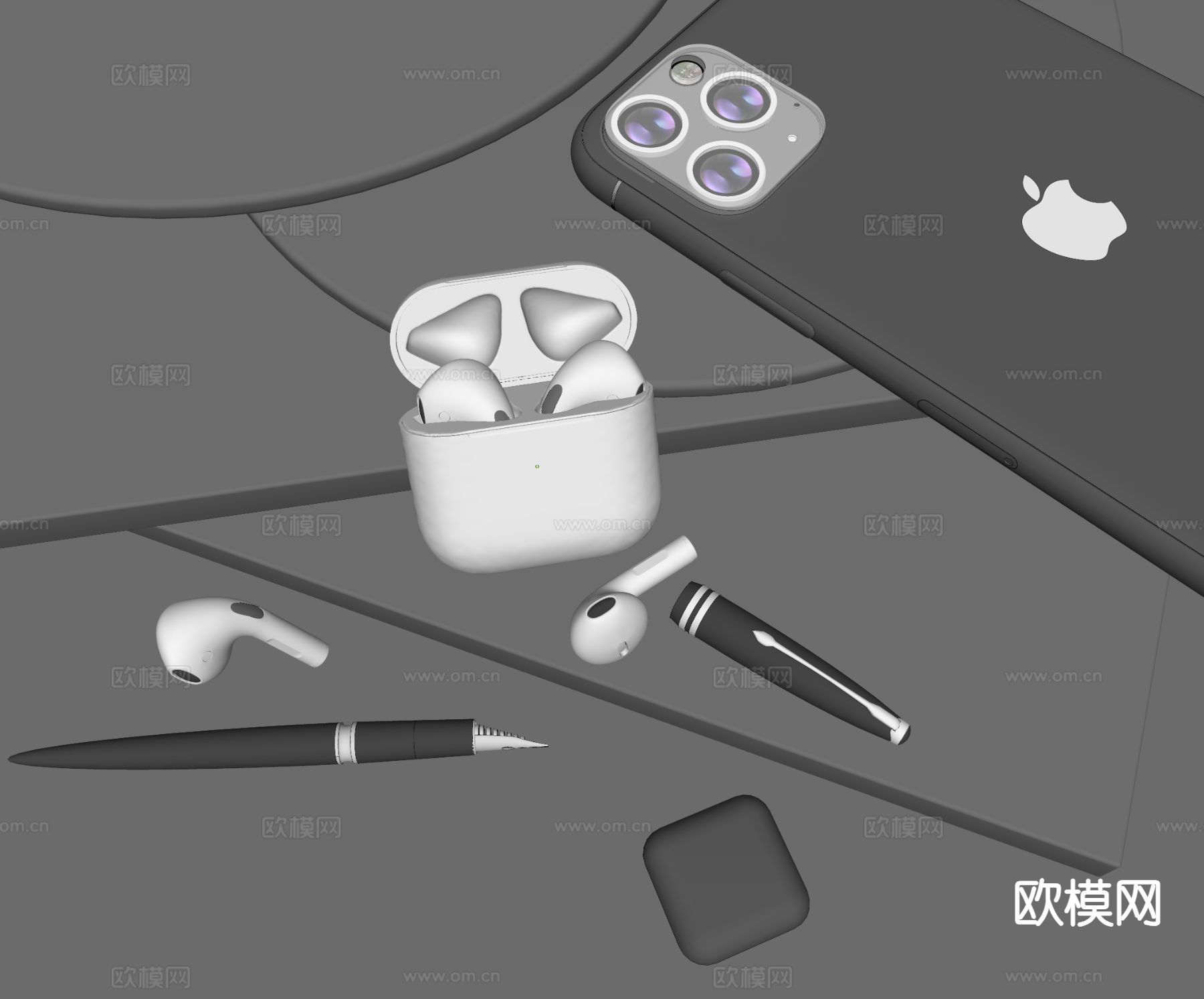 AIRPODS 无线耳机su模型