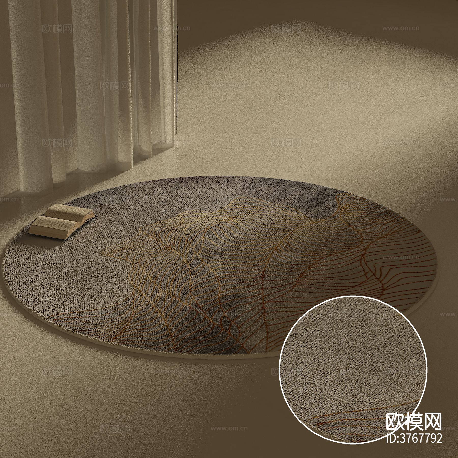 圆形地毯材质下载