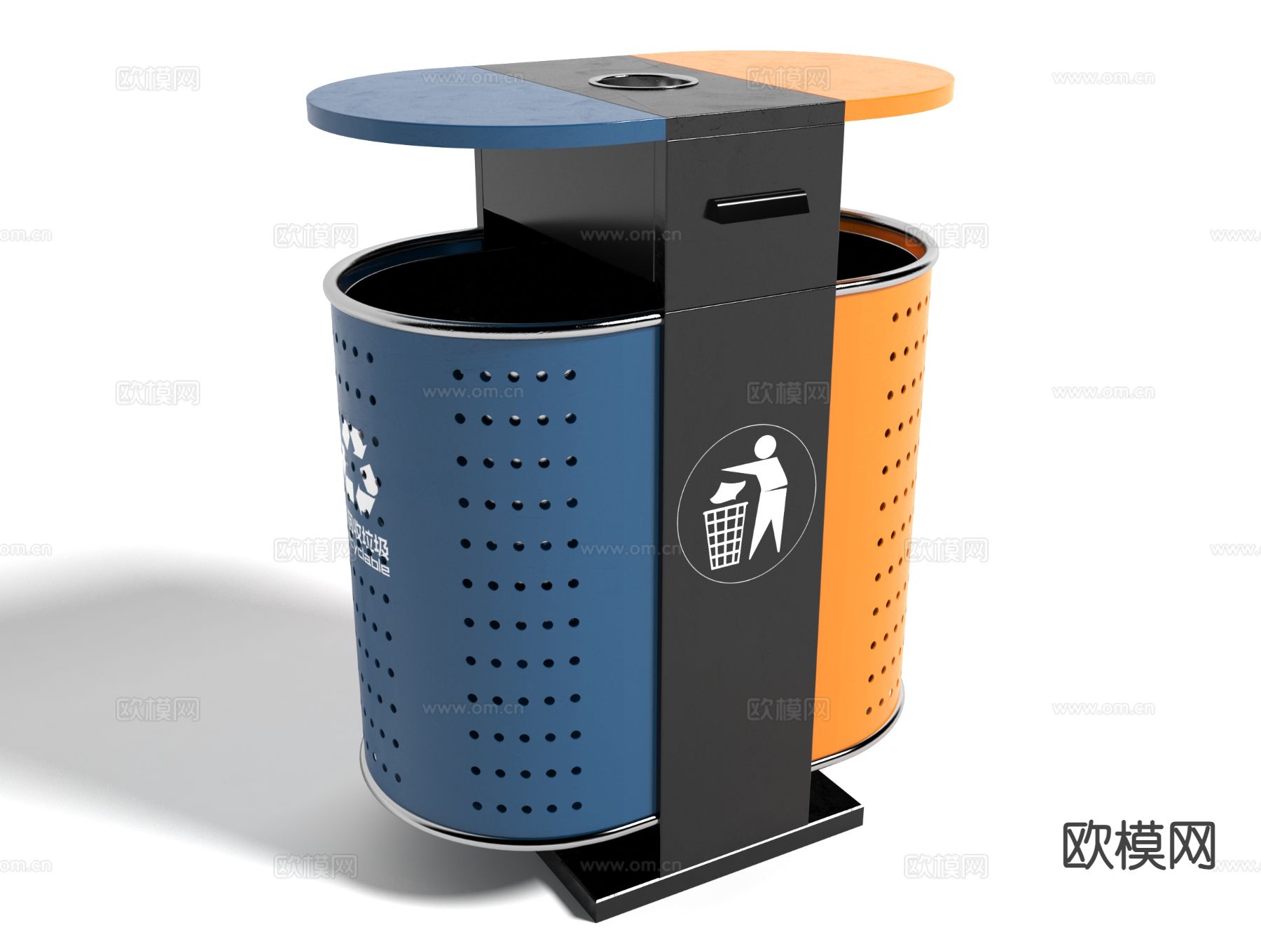 现代垃圾桶 垃圾箱3d模型下载
