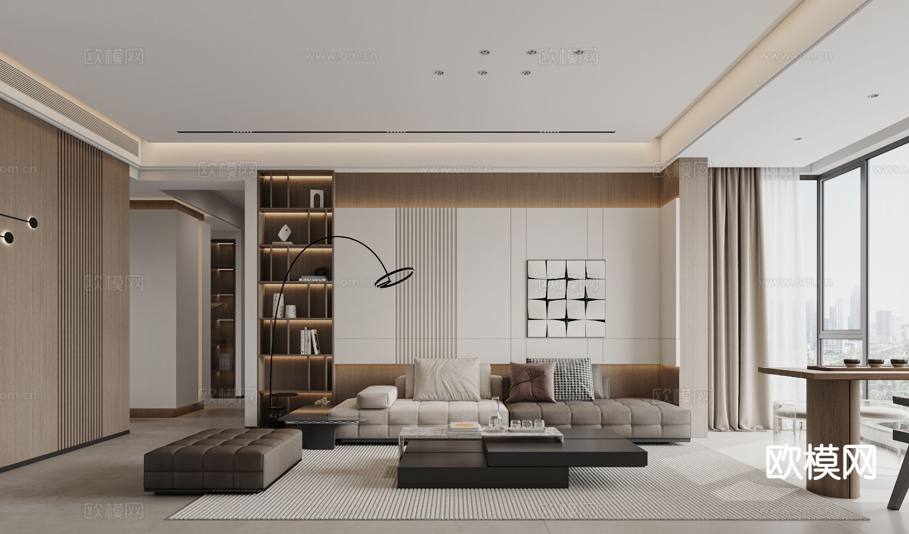 意式客厅3d模型下载