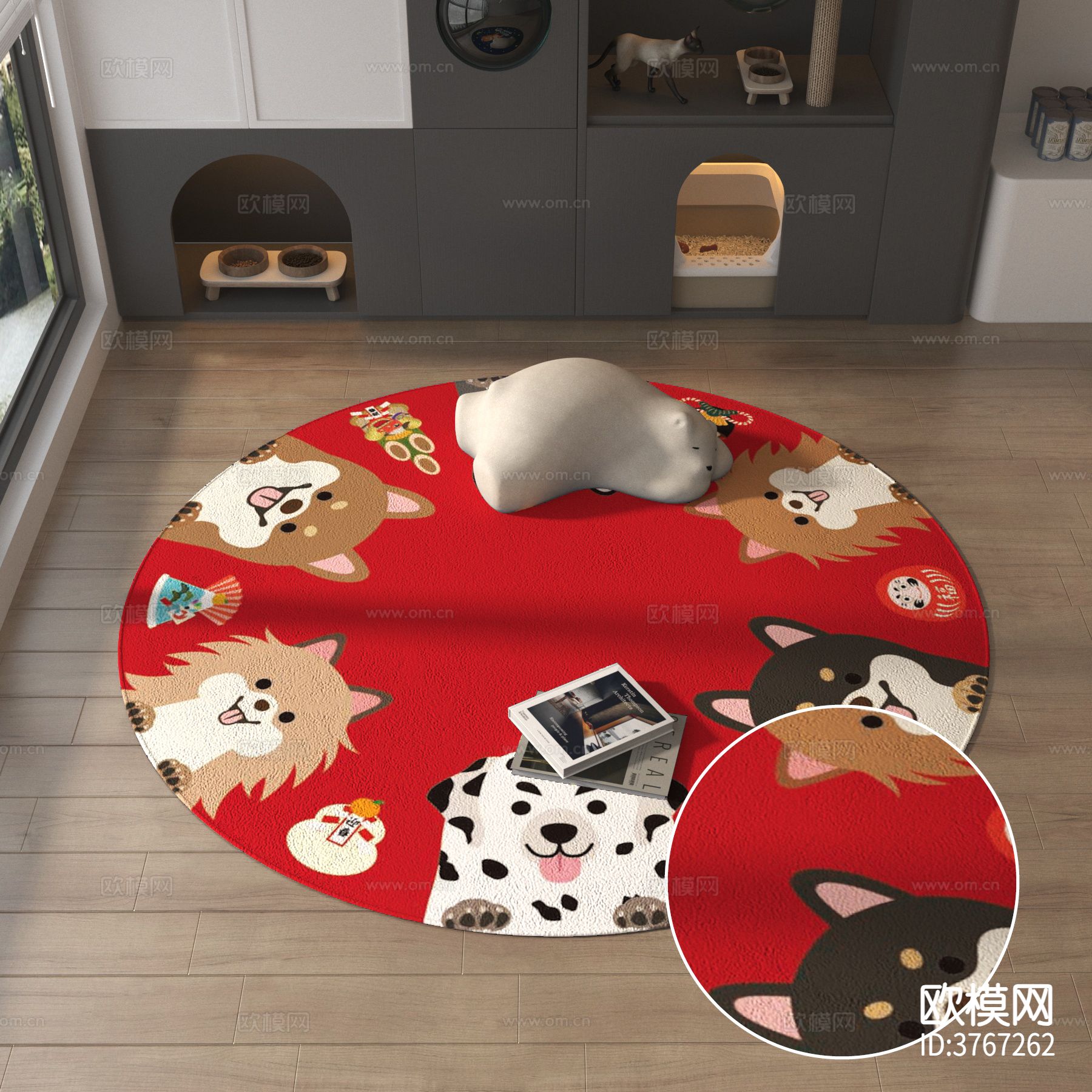 圆形地毯材质下载