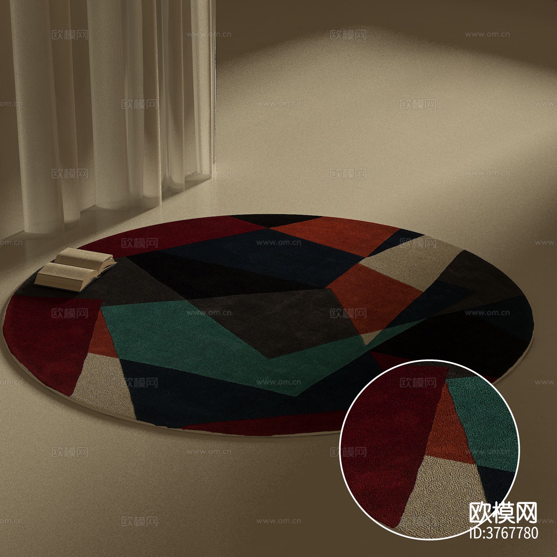 圆形地毯材质下载