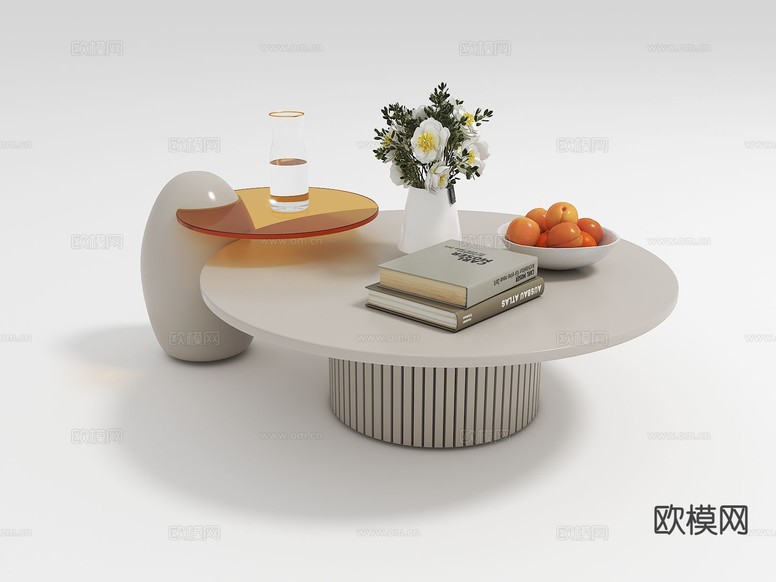 现代子母茶几3d模型下载