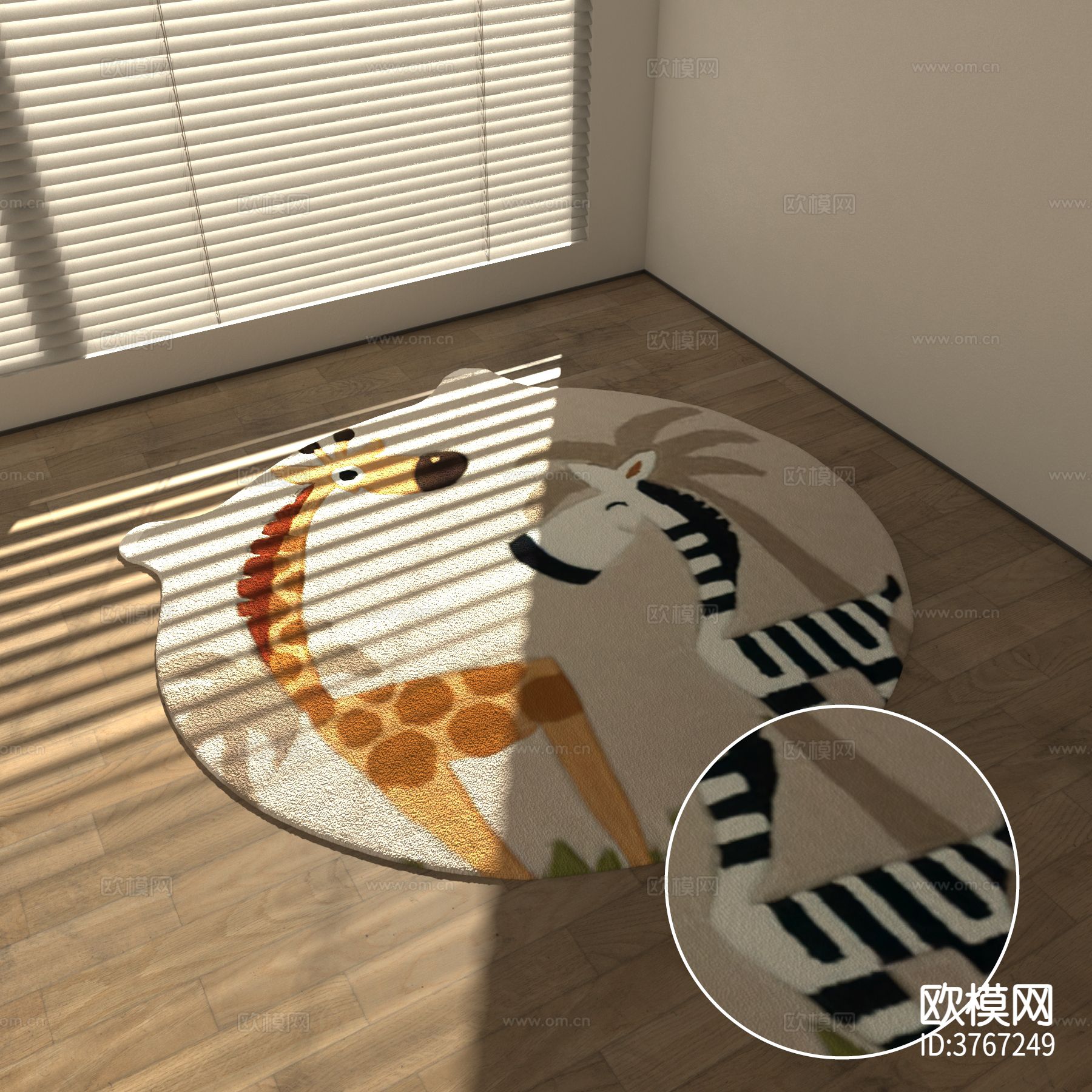 卡通地毯 圆形地毯材质下载