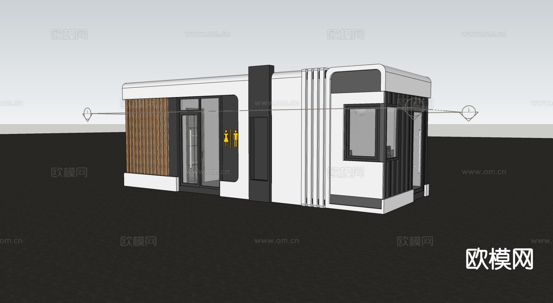 公共卫生间su模型