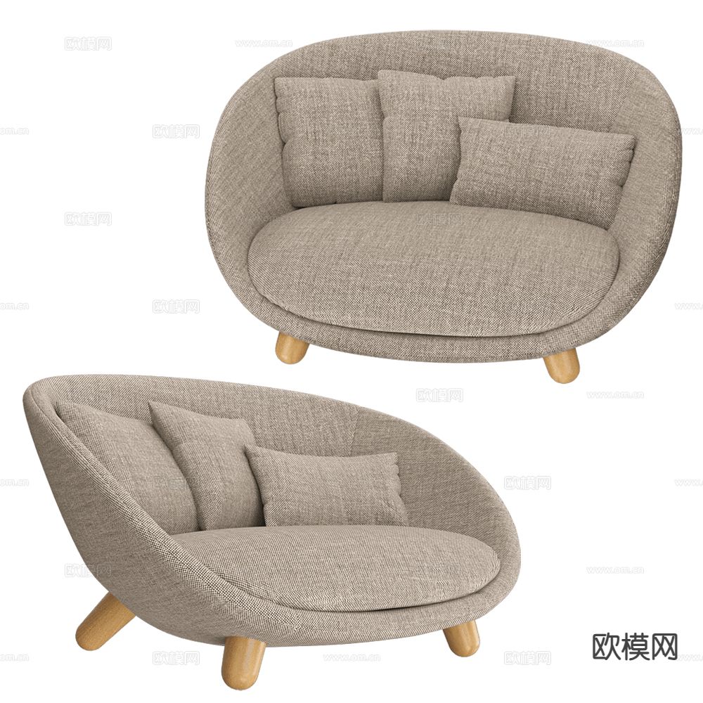 Moooi 单人沙发3d模型下载