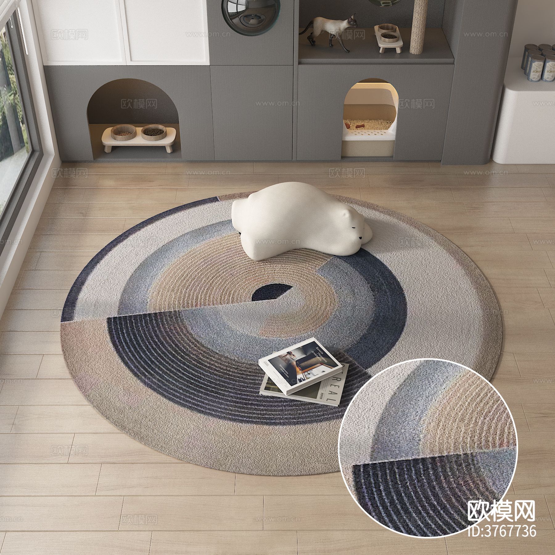 圆形地毯材质下载