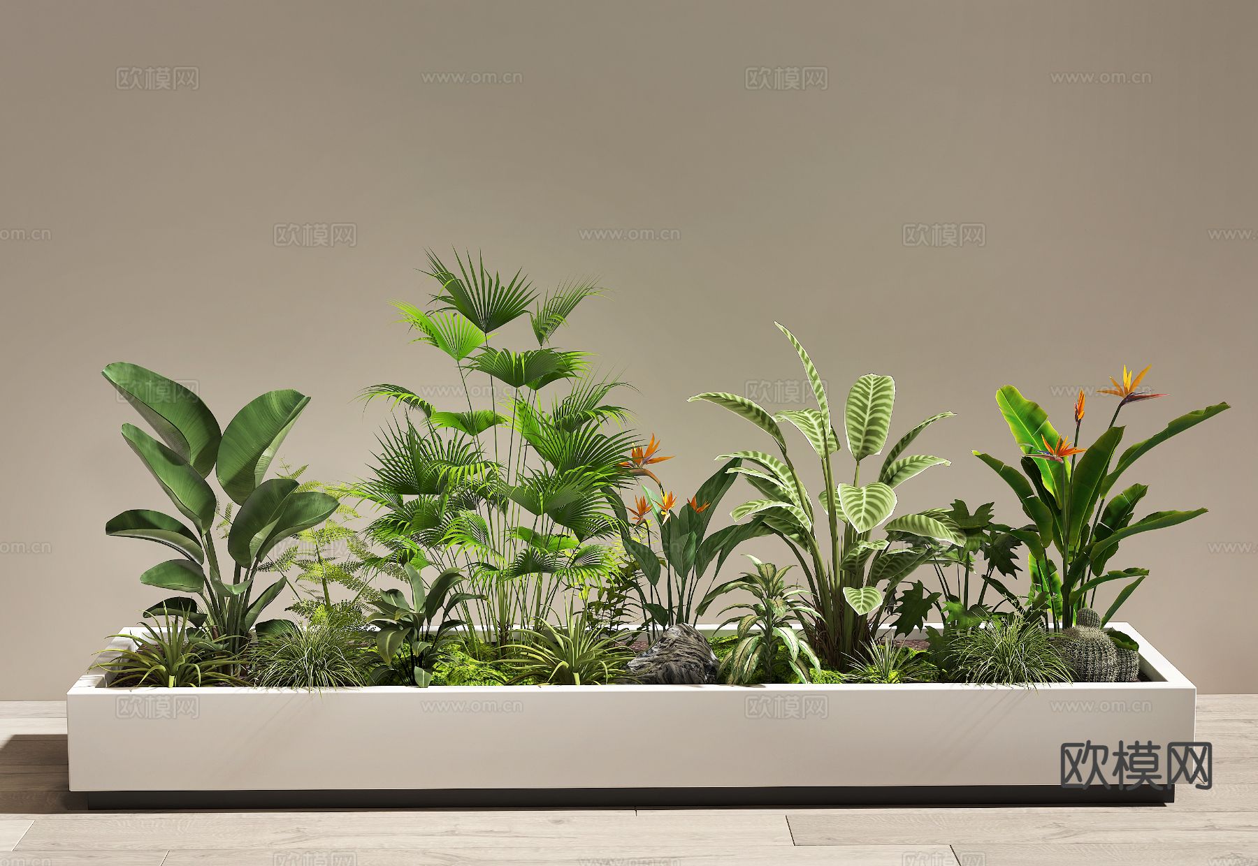 植物堆 植物景观 庭院小品3d模型