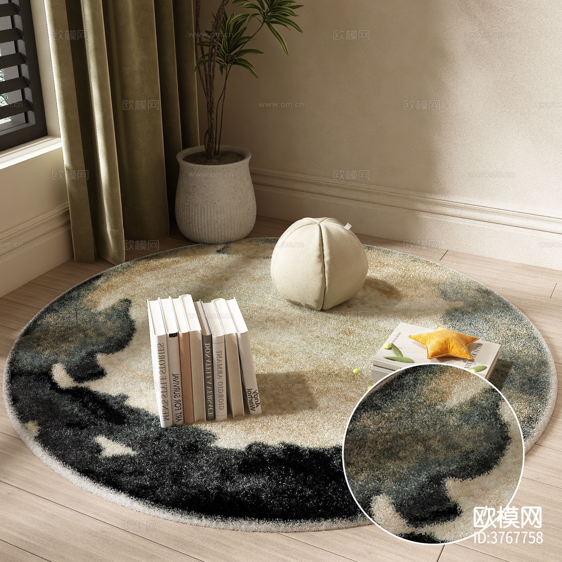 圆形地毯材质下载