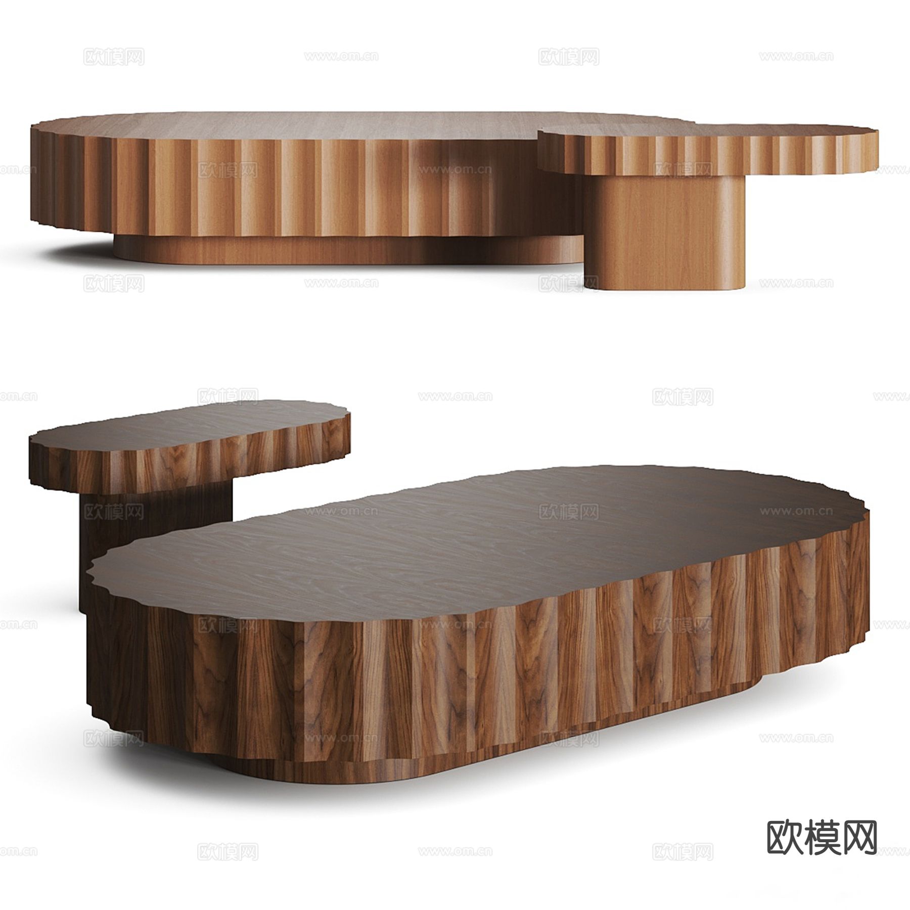 中古风茶几su模型下载（渲染图2）