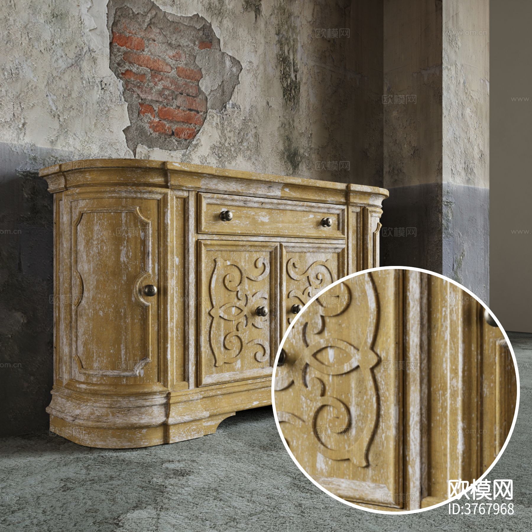 柜子 粗糙木纹材质下载