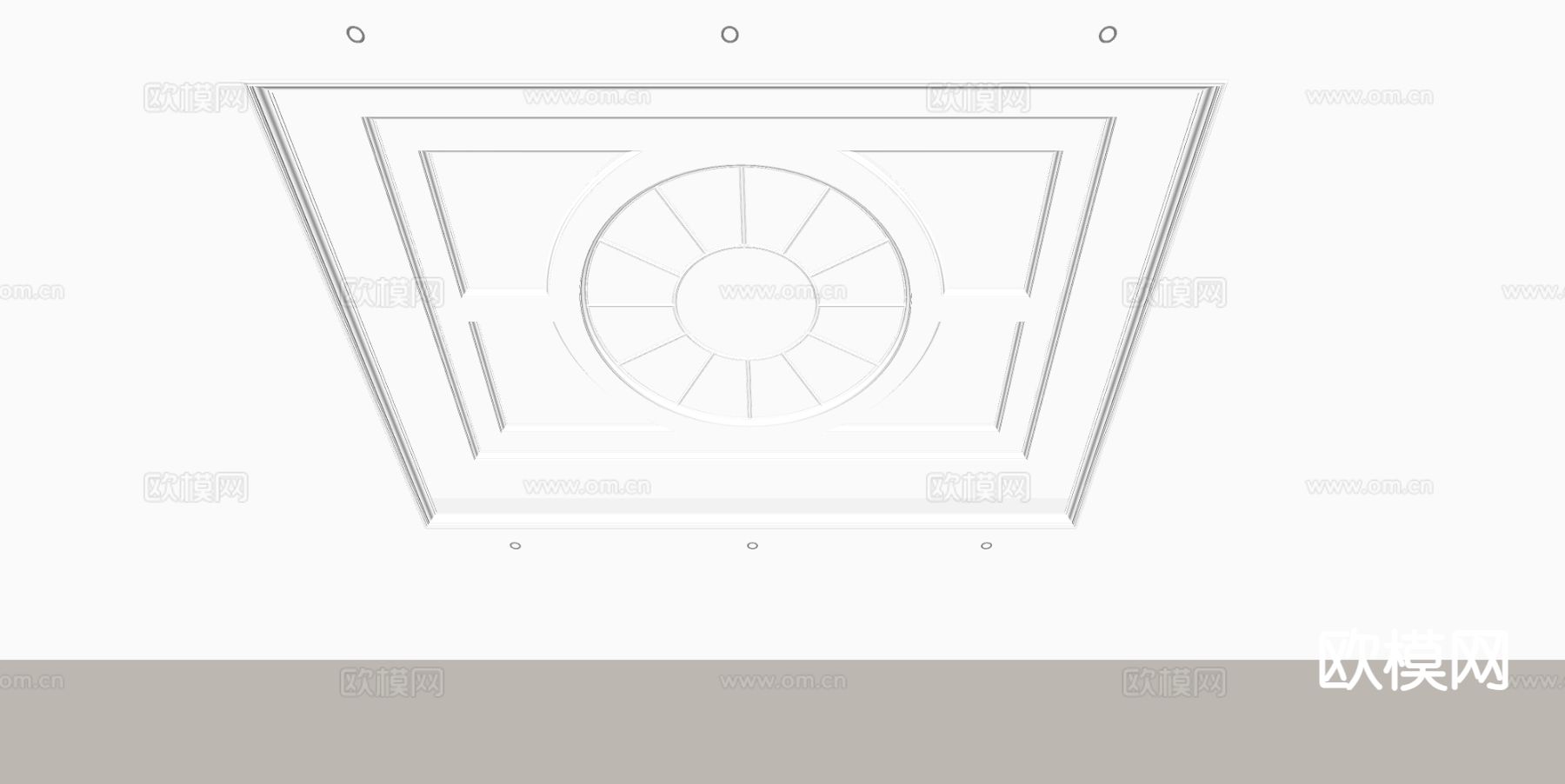 欧式天花吊顶su模型
