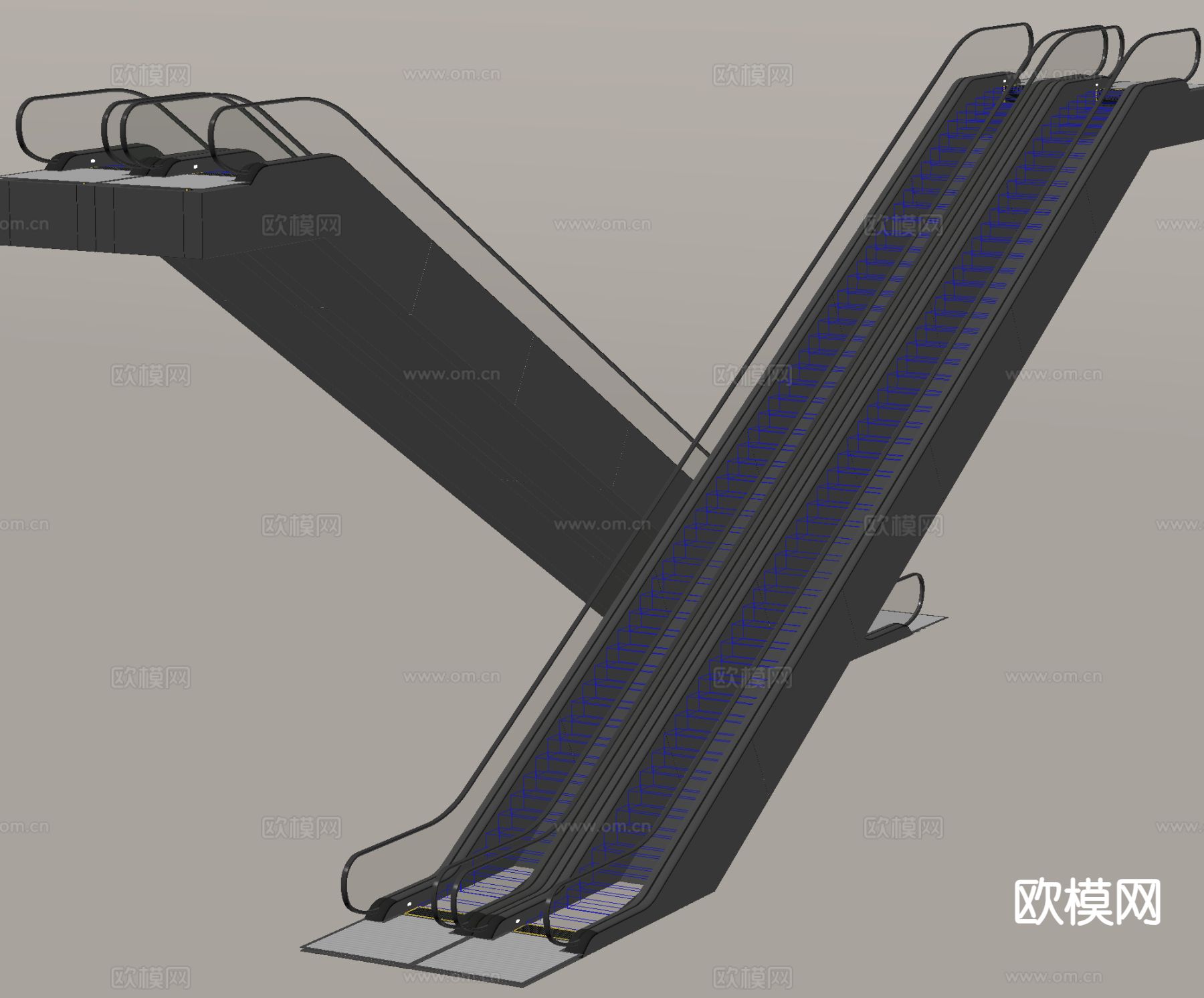 自动扶梯 电梯su模型