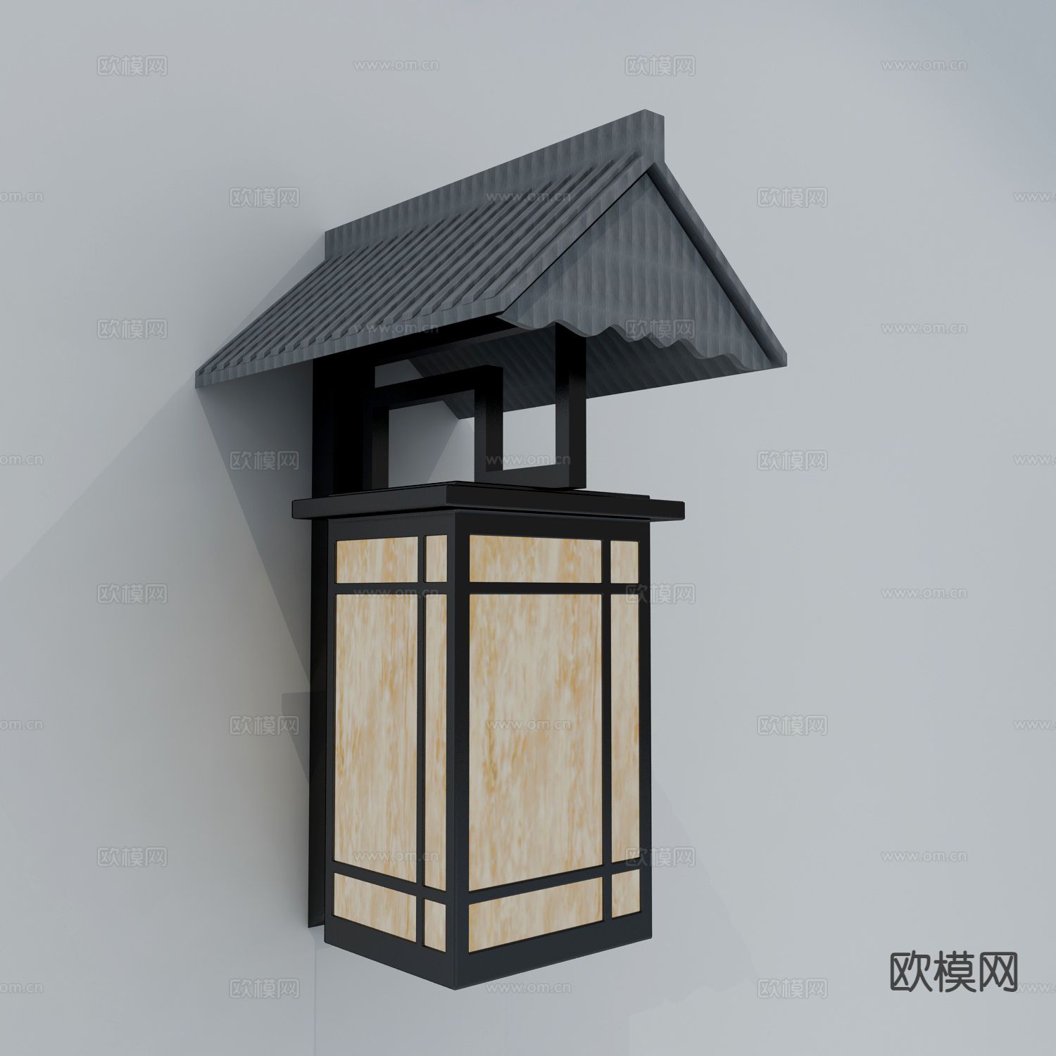 中式壁灯 仿古壁灯3d模型